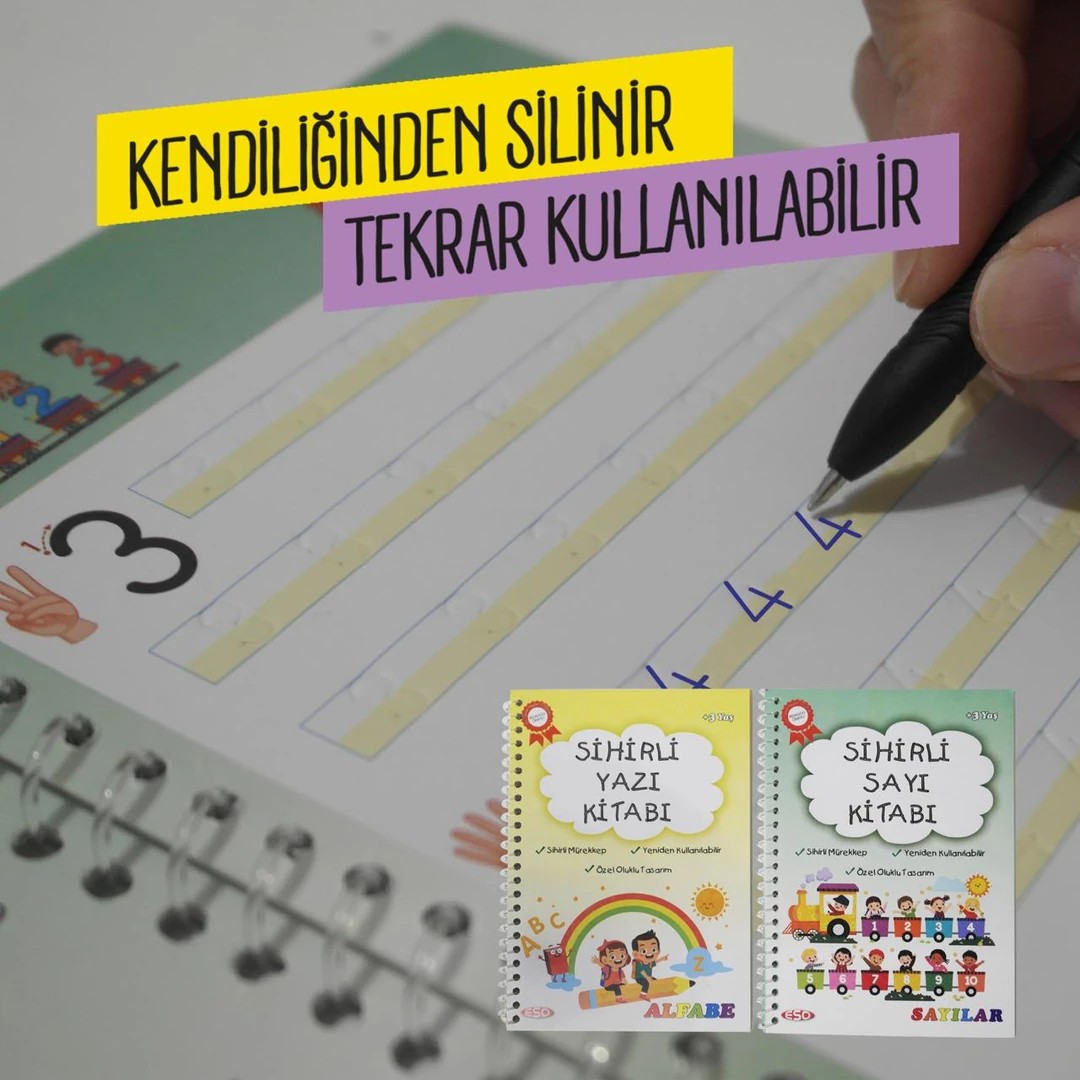 Eso Sihirli Yazı Ve Sayı Kitabı - Eğitici Ve Eğlenceli Aktivite Kitabı