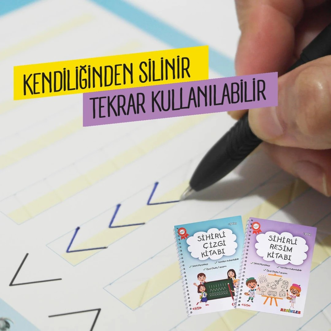 Eso Sihirli Çizgi  Ve Resim Kitabı - Eğitici Ve Eğlenceli Aktivite Kitabı - Oluklu- (3-7 Yaş )