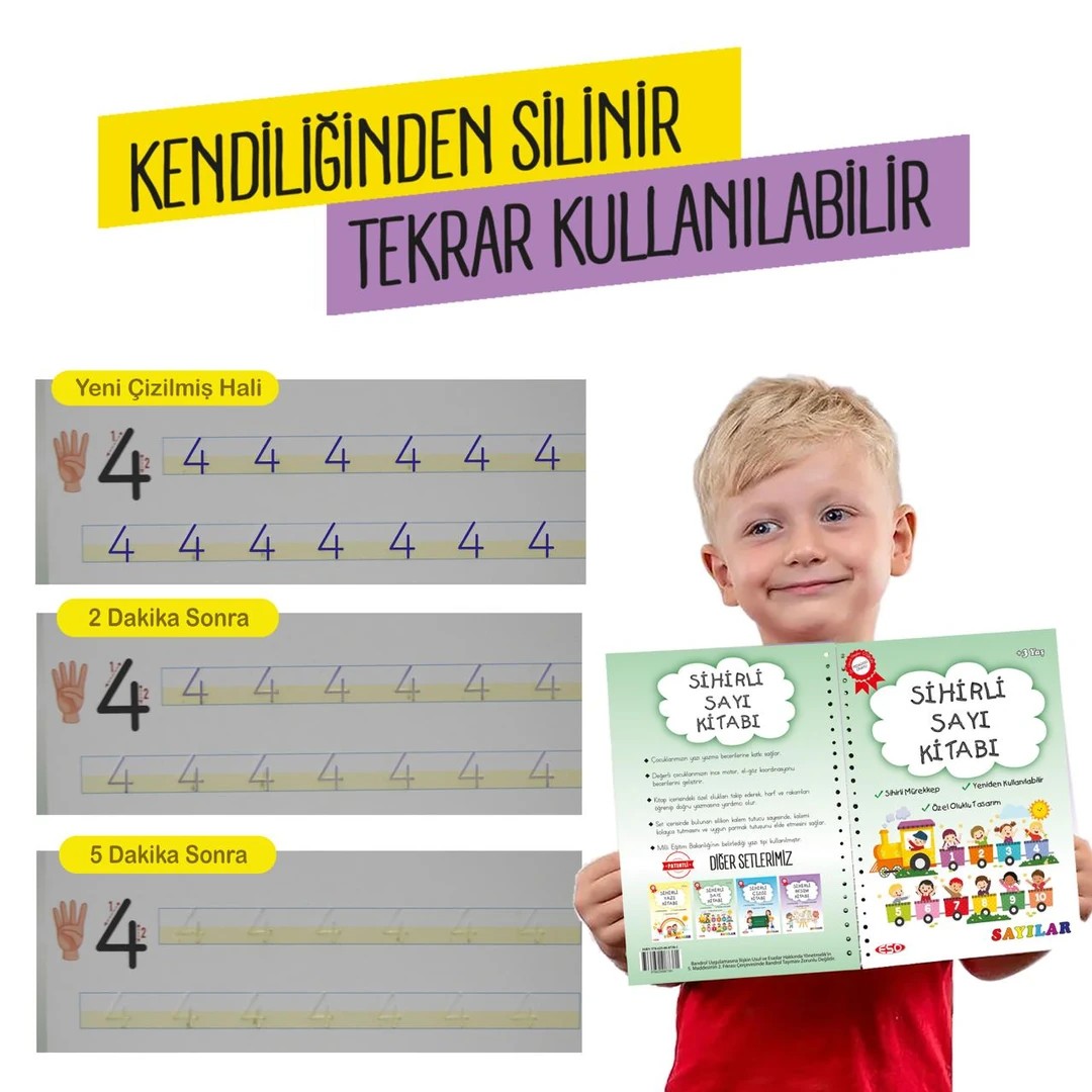 Eso Sihirli Yazı Ve Sayı Kitabı - Eğitici Ve Eğlenceli Aktivite Kitabı