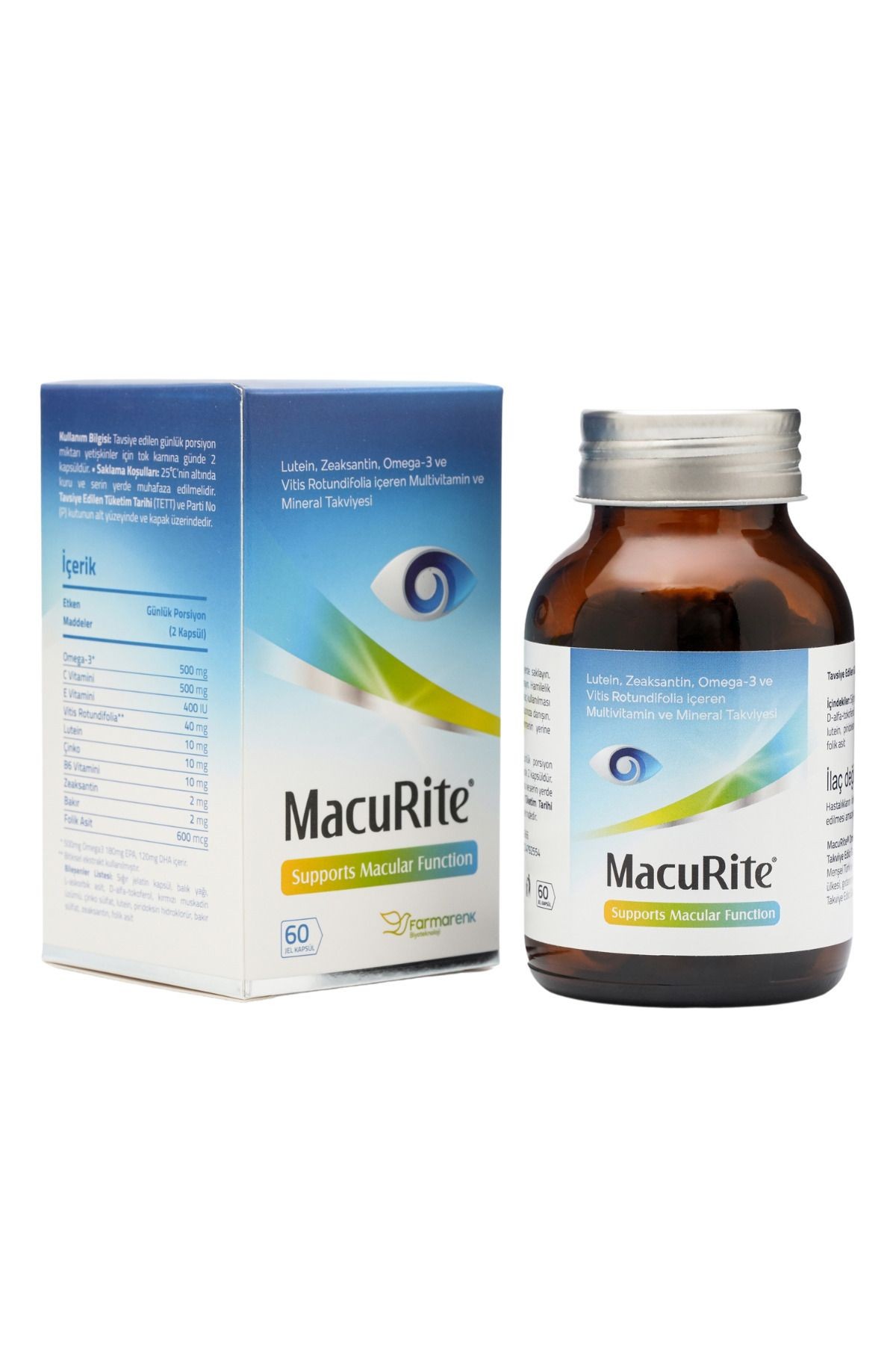60 Softgel Kapsül- Lutein Zeaksantin Içeren Göz Vitamini X4 Adet