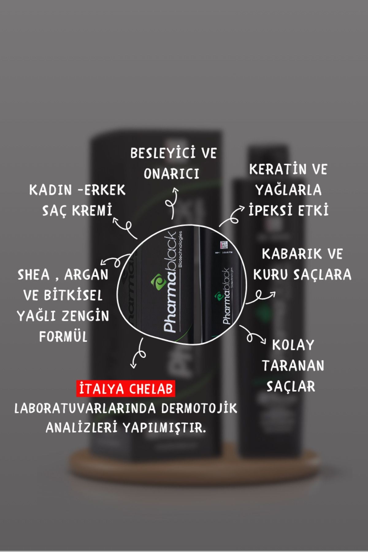 PHARMABLACK - Besleyici Saç Bakım Kremi - Hair Conditioner 3 adet