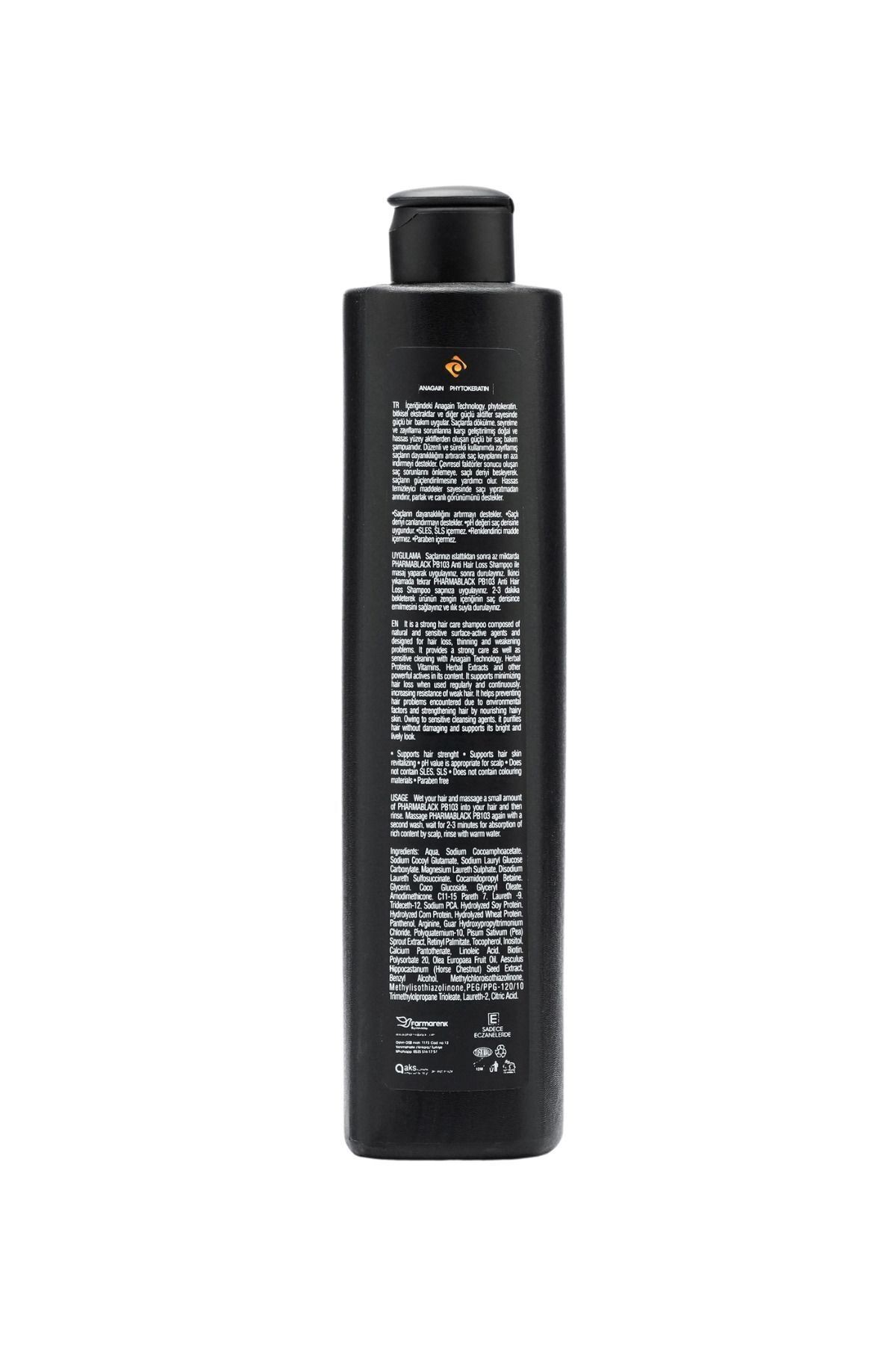 Saç Dökülmesine Karşı Şampuan Anagain Phtokertatin Biotin, Zeytin Yaprağı At Kestanesi 250 ml 3adet