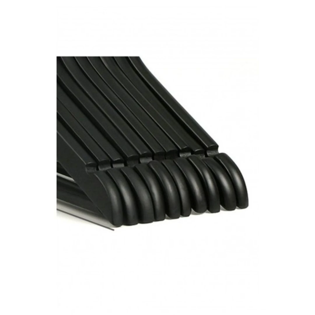 Siyah Ahşap Gold Lama Kancalı Elbise Pantolon Askısı