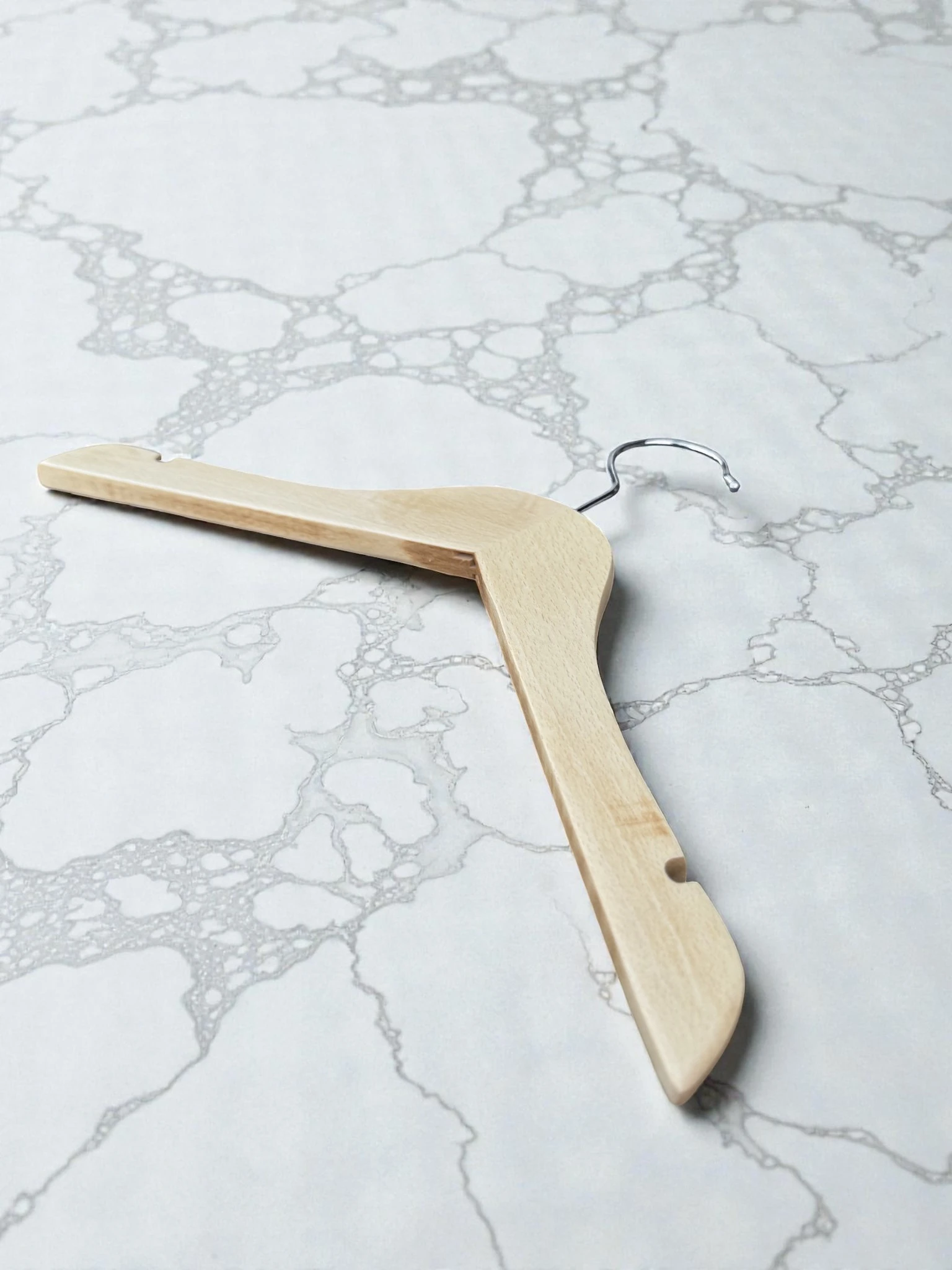 Naturel Ahşap Çocuk Ve Bebek Elbise-Pantolon Askısı Standart Kanca