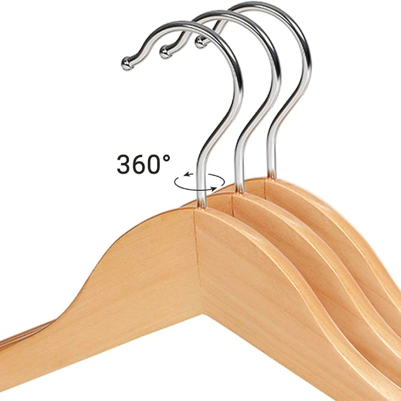 Naturel Ahşap Pabuçlu Ceket Takım Elbise Askısı