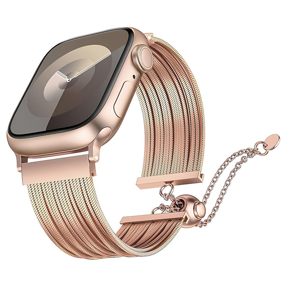 Apple Watch 7 45mm Zore KRD-137 Metal Hasır Kordon