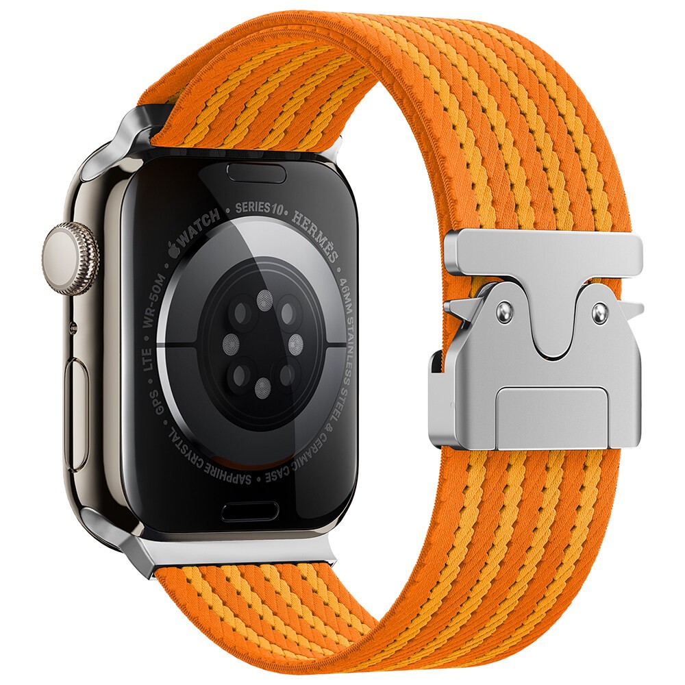 Apple Watch 45mm Zore KRD-133 Naylon Kumaş Hasır Örgülü Kordon