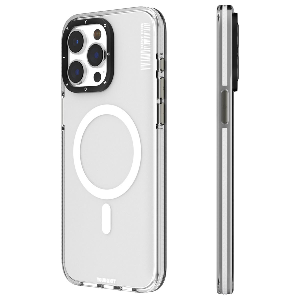 Apple iPhone 15 Pro Kılıf Magsafe Şarj Özellikli YoungKit Crystal Color Serisi Kapak