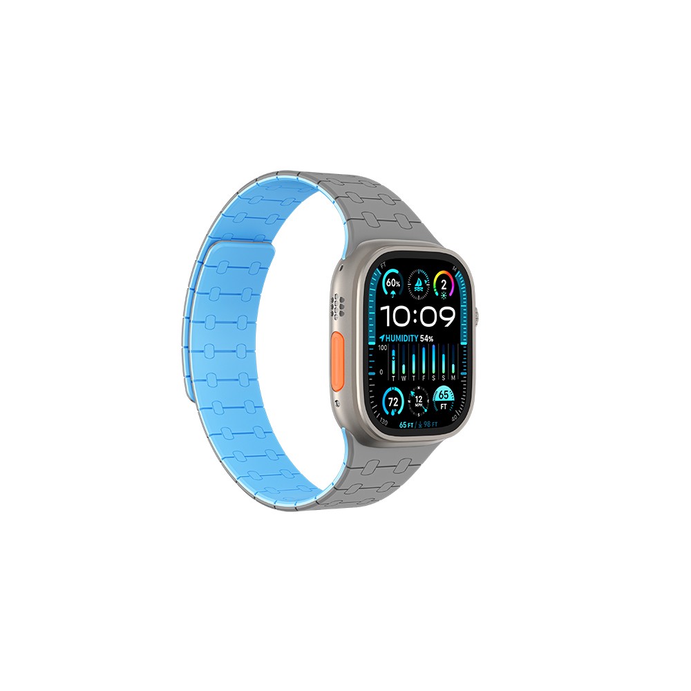 Apple Watch 7 45mm Amazingthing Smoothie Sport Magnetik Tak Çıkar Silikon Strap Kayış