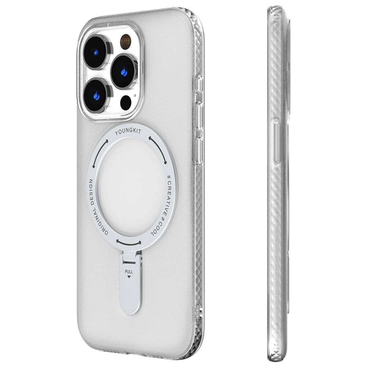 Apple iPhone 15 Pro Kılıf Magsafe Şarj Özellikli Youngkit Rock Serisi Kapak