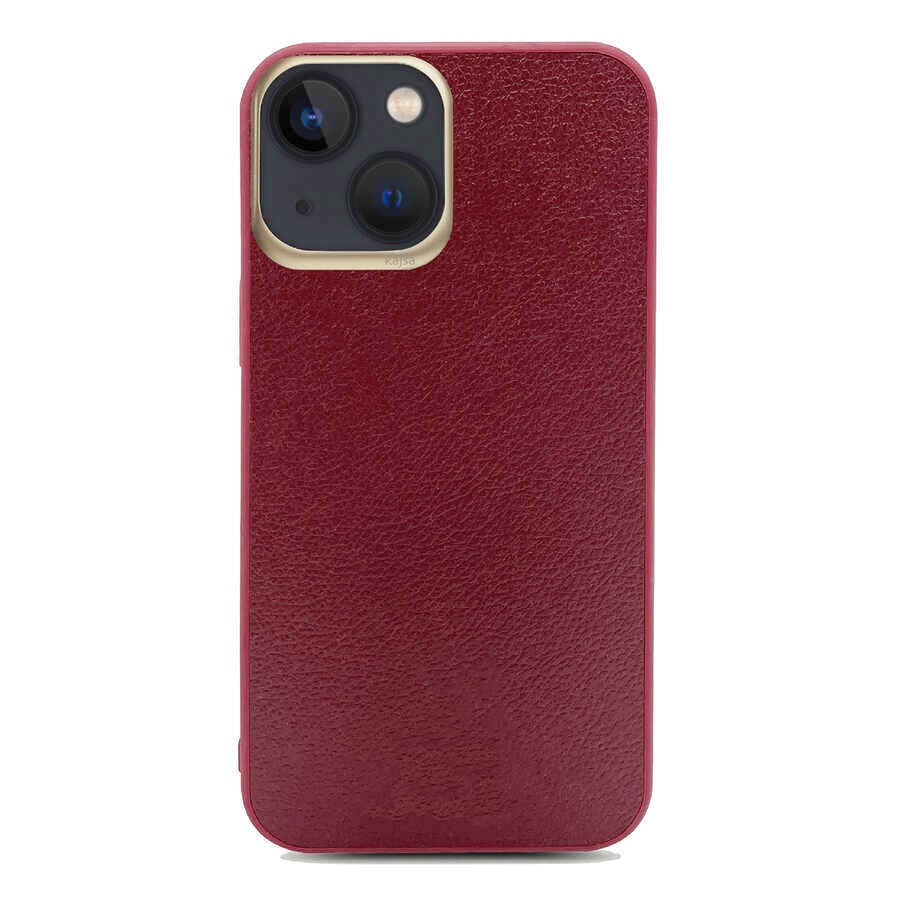 Apple iPhone 13 Kılıf ​Kajsa Luxe Collection Hakiki Deri Kapak