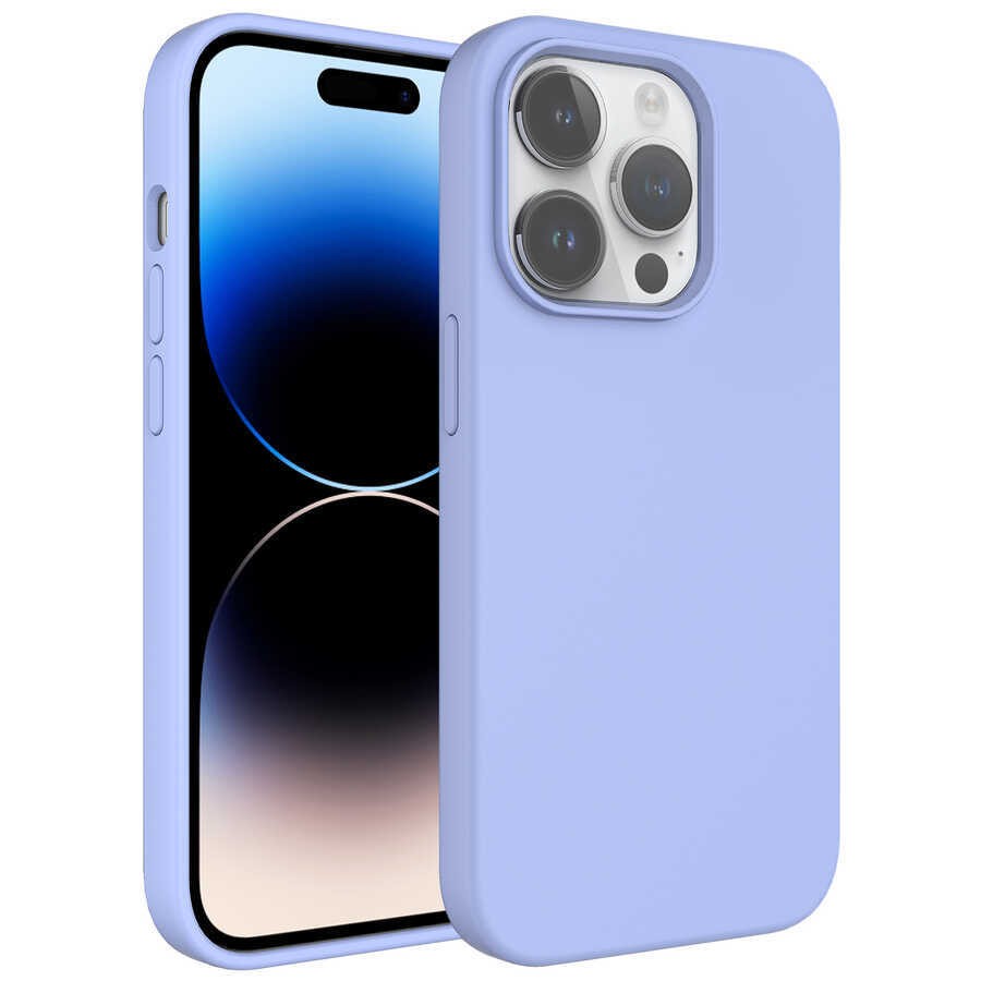 Apple iPhone 14 Pro Max Kılıf Sıvı Teknolojili Silinebilir Sert Zore Kivi Kapak