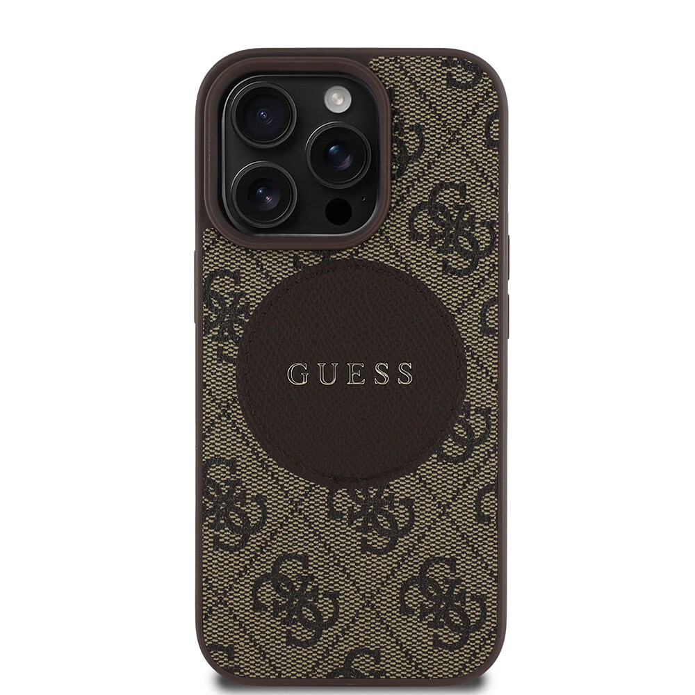 Apple iPhone 14 Pro Max Kılıf Guess Orjinal Lisanslı Magsafe Şarj Özellikli Yazı Logolu Circle Classic Kapak