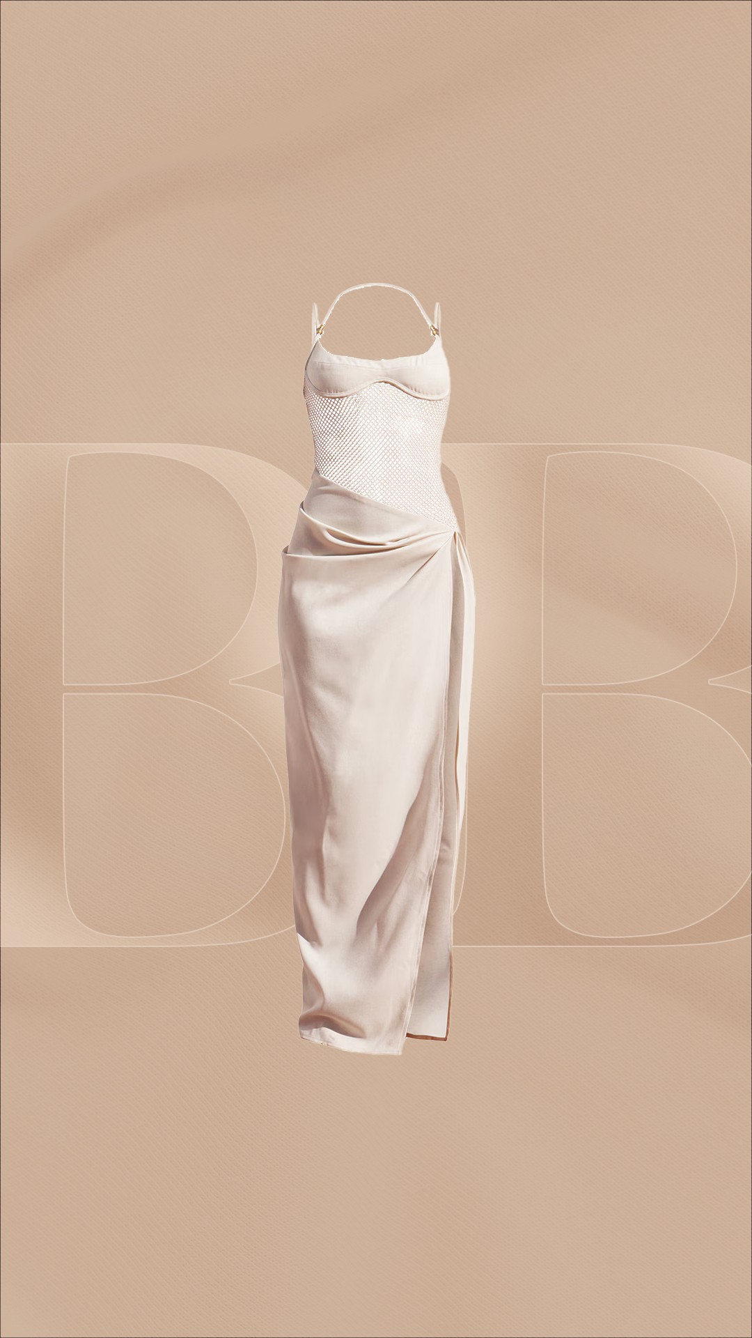 White Dress With Drape Detail