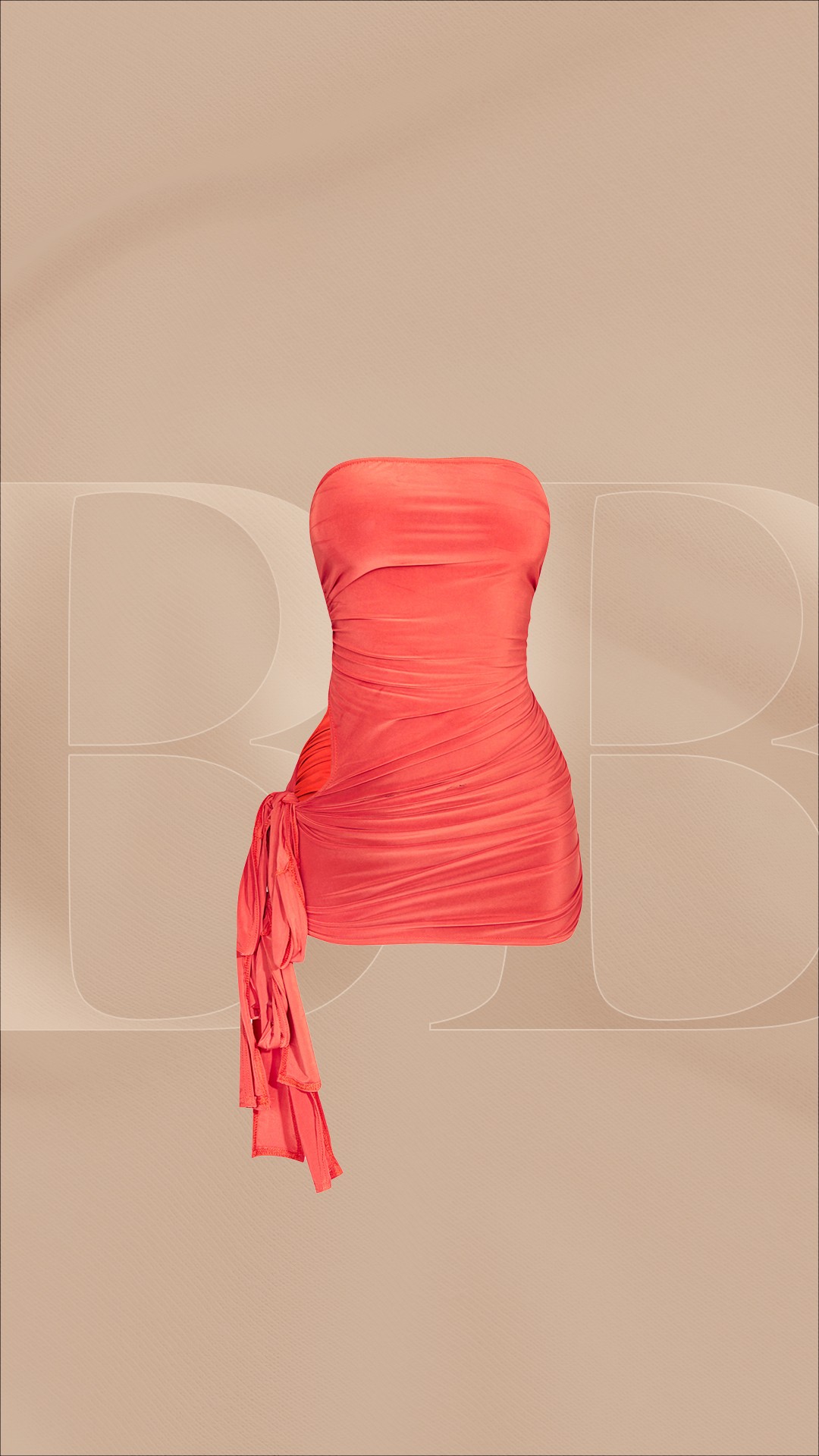 Orange Slim Fit Mini Dress