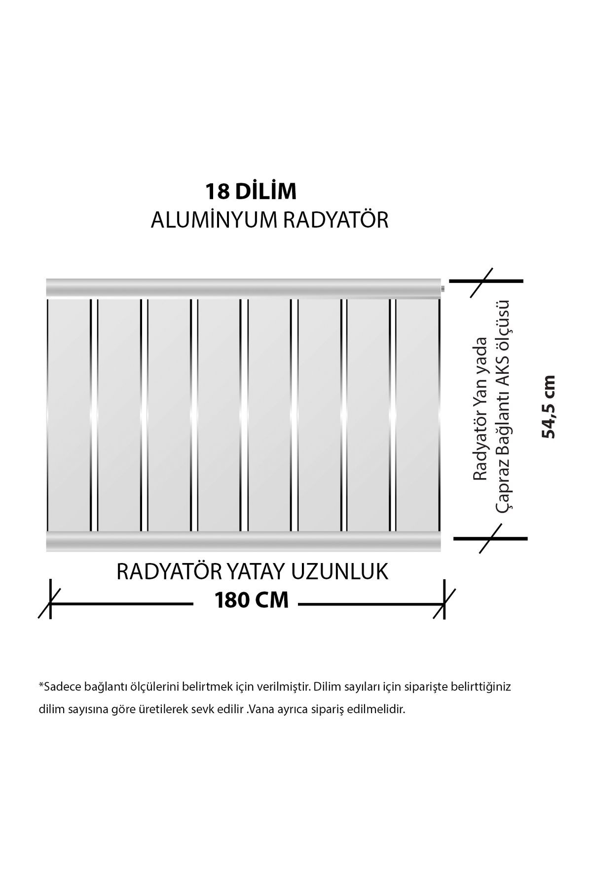 Alüminyum Panel Radyatör Ekol Model 600 mm x 1800 mm Ral 7016 Antrasit Gri