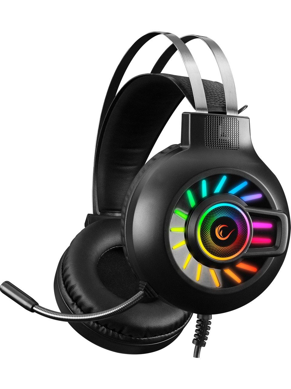 Rampage RM-K44 ZENGIBAR Siyah 7.1 Surround RGB Işık Efekti Mikrofonlu Oyuncu Kulaklığı