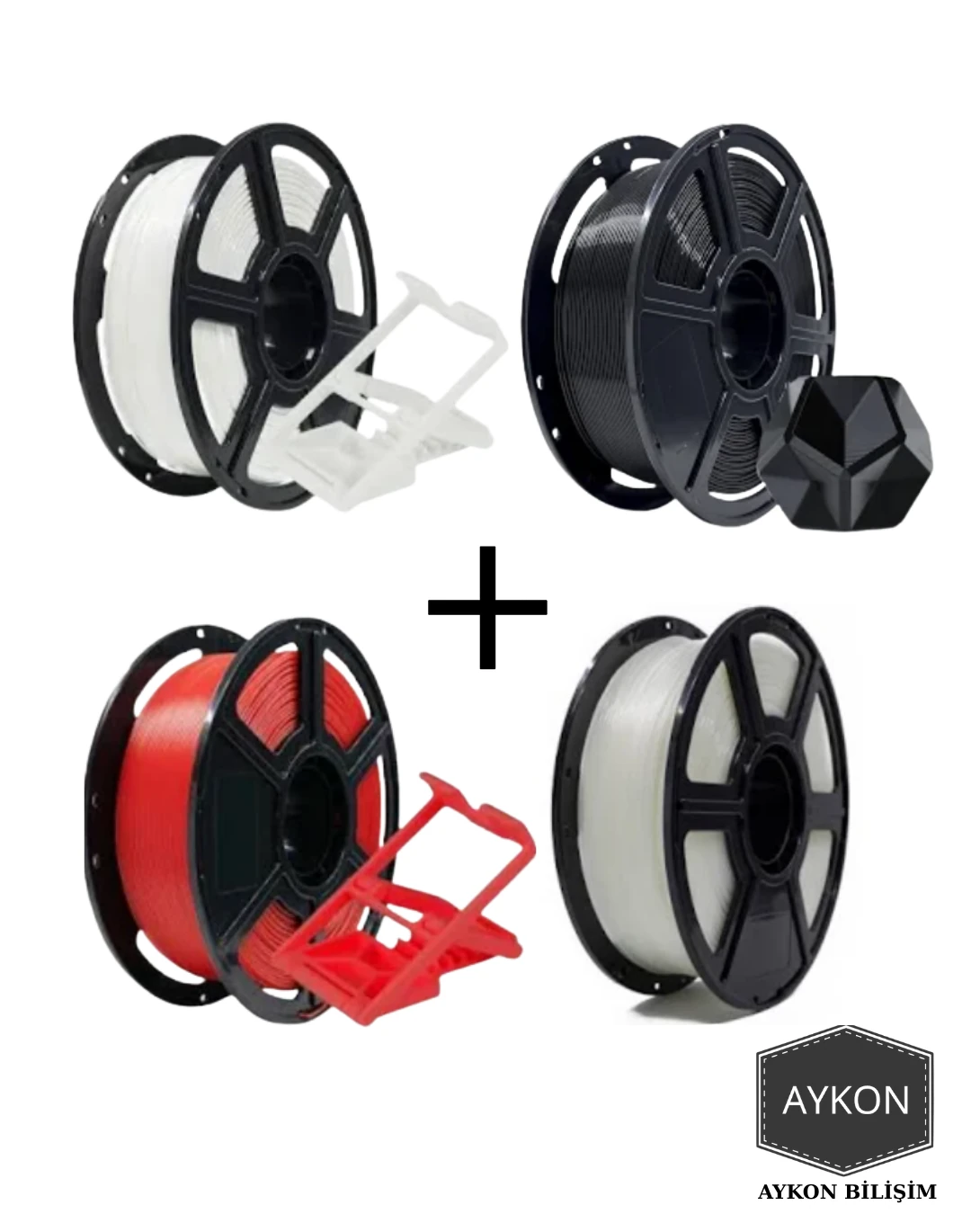 FlashForge Pla Pro 1.75MM Filament - 1kg (SİYAH + BEYAZ + NATUREL + KIRMIZI)