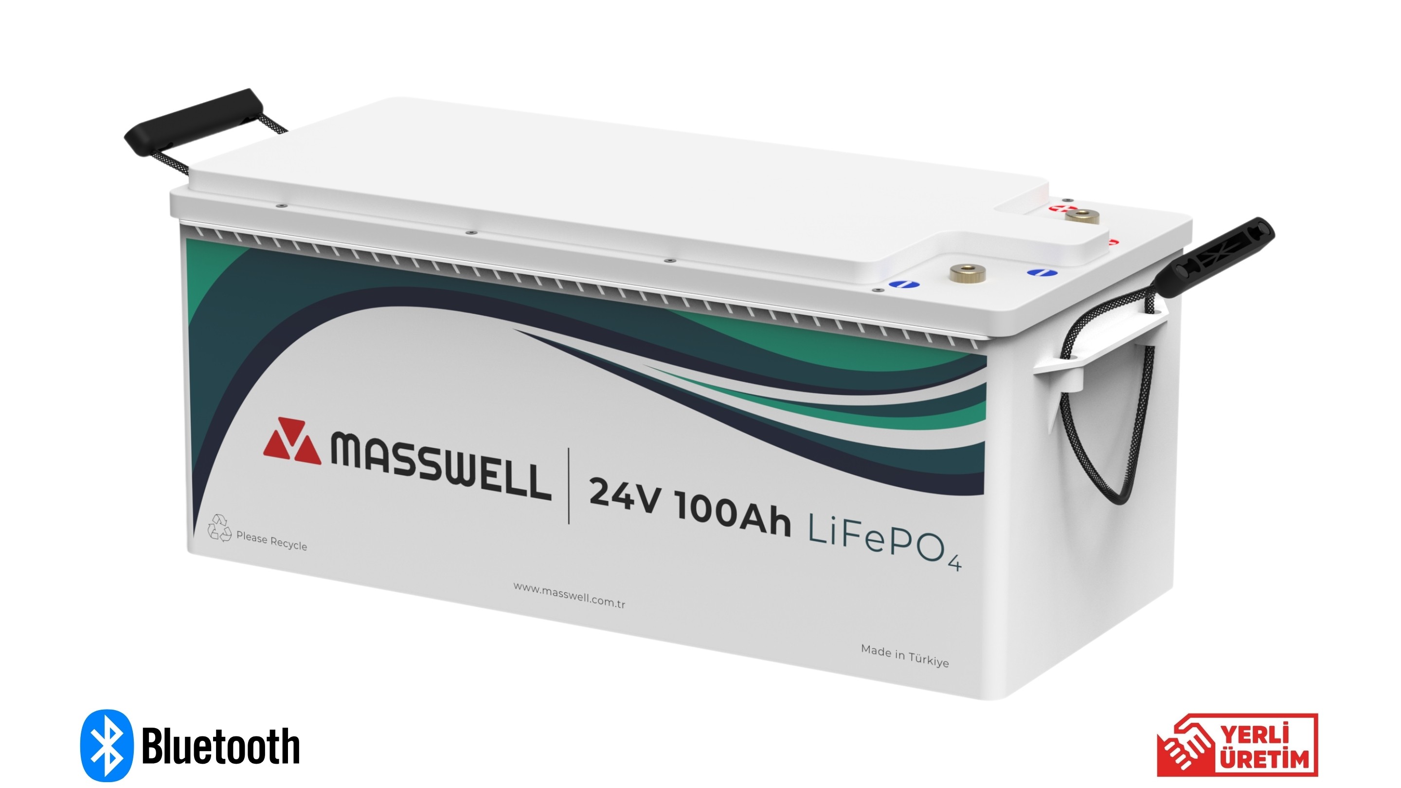 24V 100Ah Lityum Demir Fosfat Batarya Masswell CB24100 