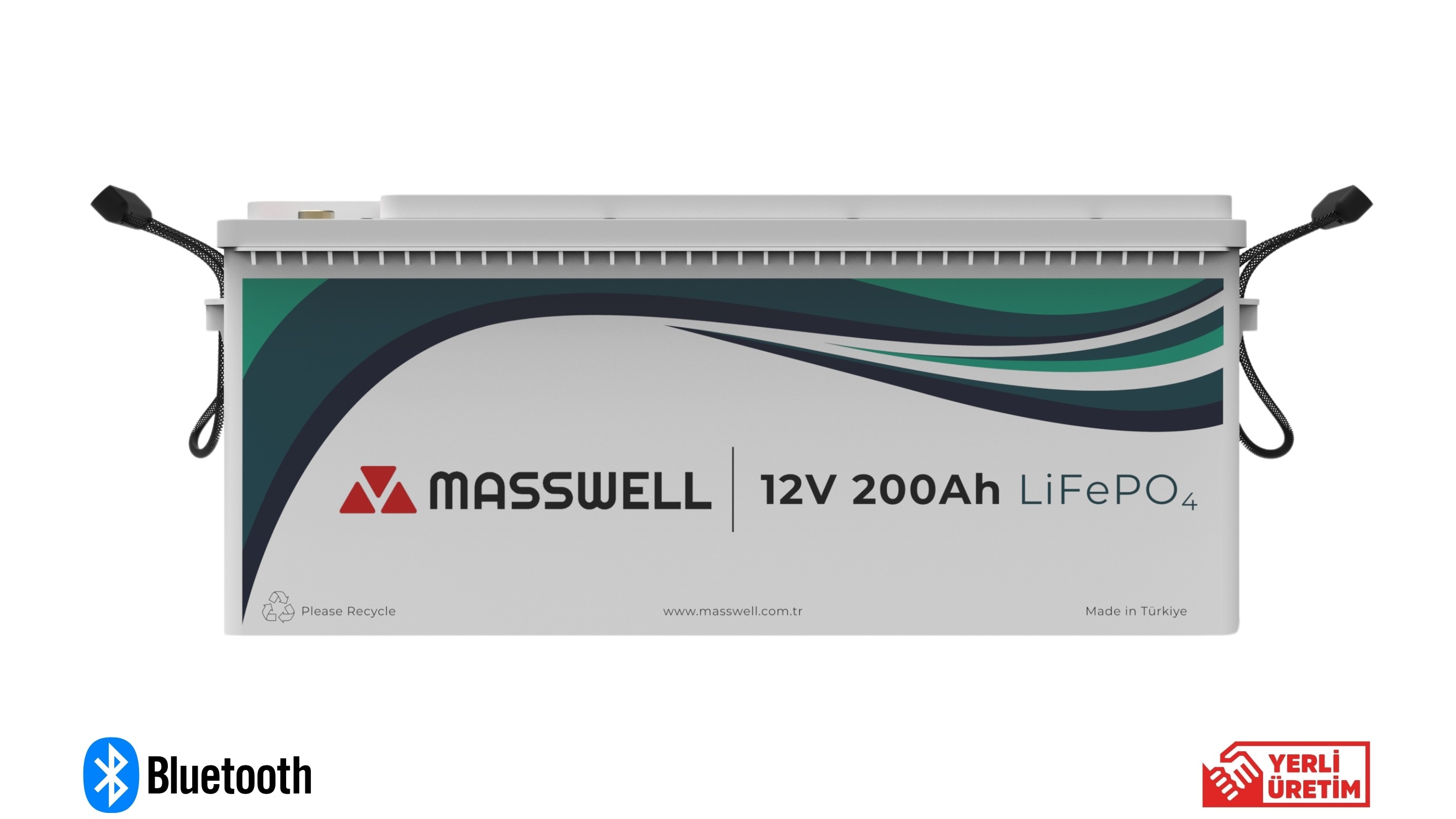 12V 200Ah Lityum Demir Fosfat Batarya Masswell CB12200