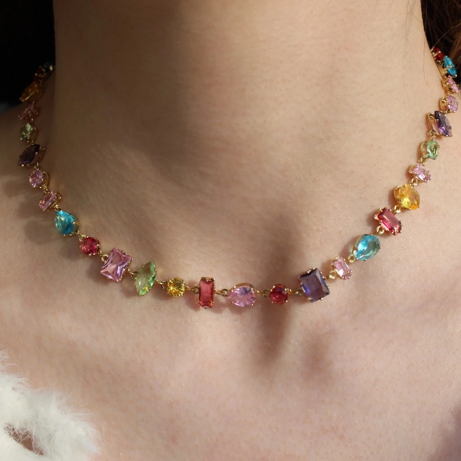 Swarovski Gema Kolye Karışık kesimler, Çok renkli
