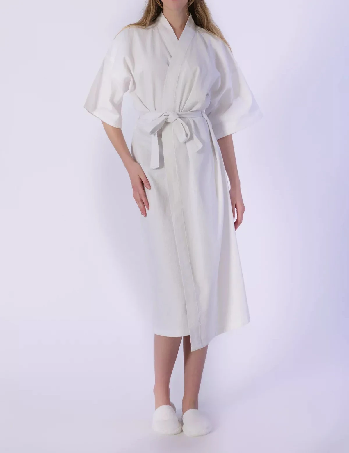 Premium Hotel Collection Bathrobe, Waffle – 100% Cotton