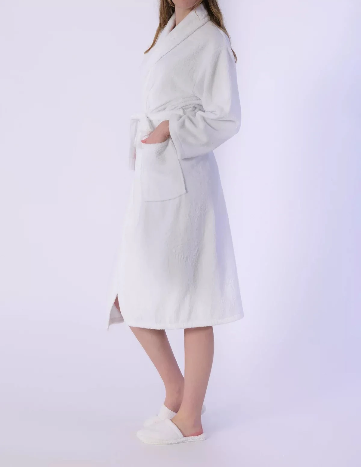 Premium Hotel Collection Bathrobe, Velvet – 100% Cotton