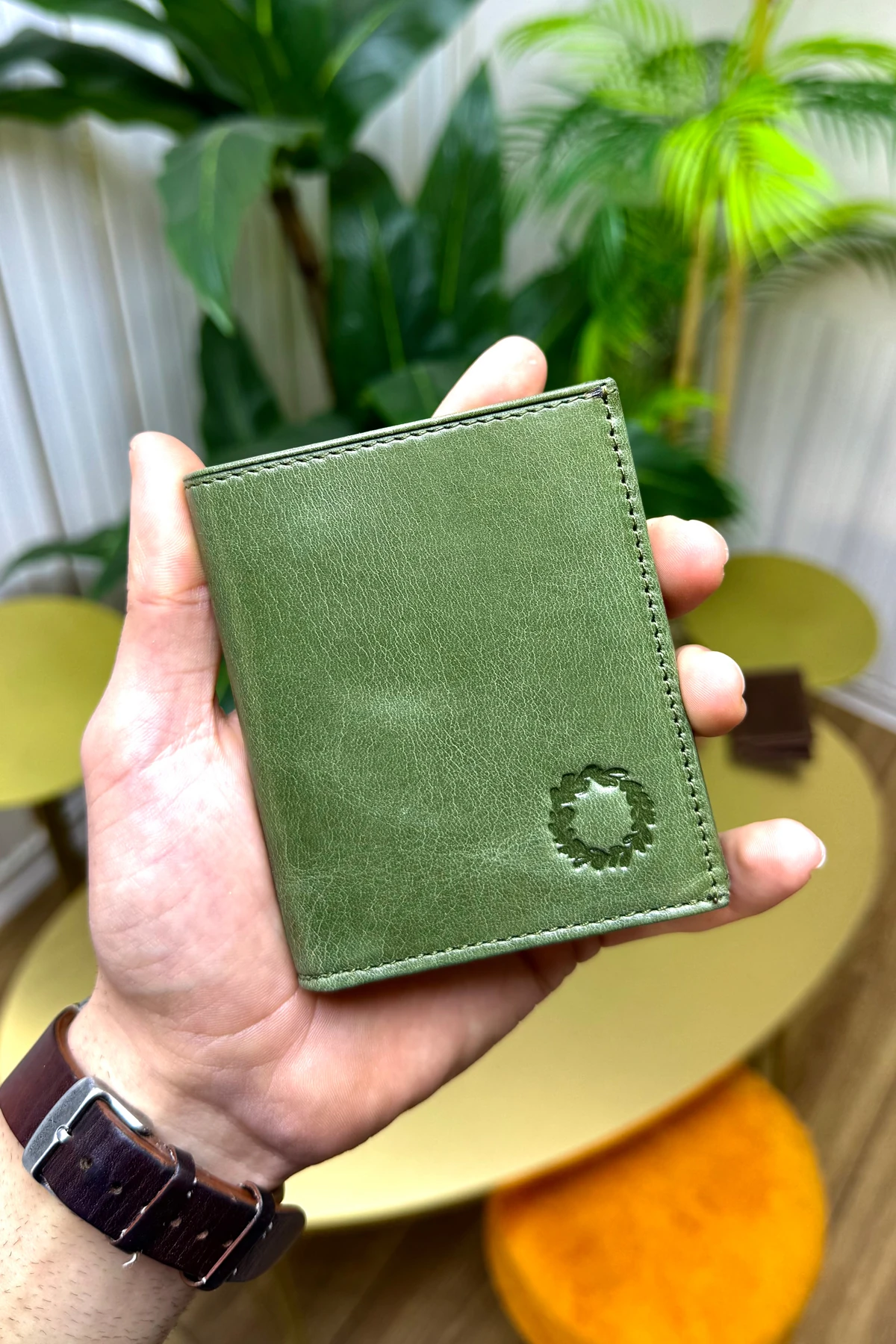 Florida Hakiki Deri Erkek Cüzdan ( UFAK VE KİBAR) - yeşil