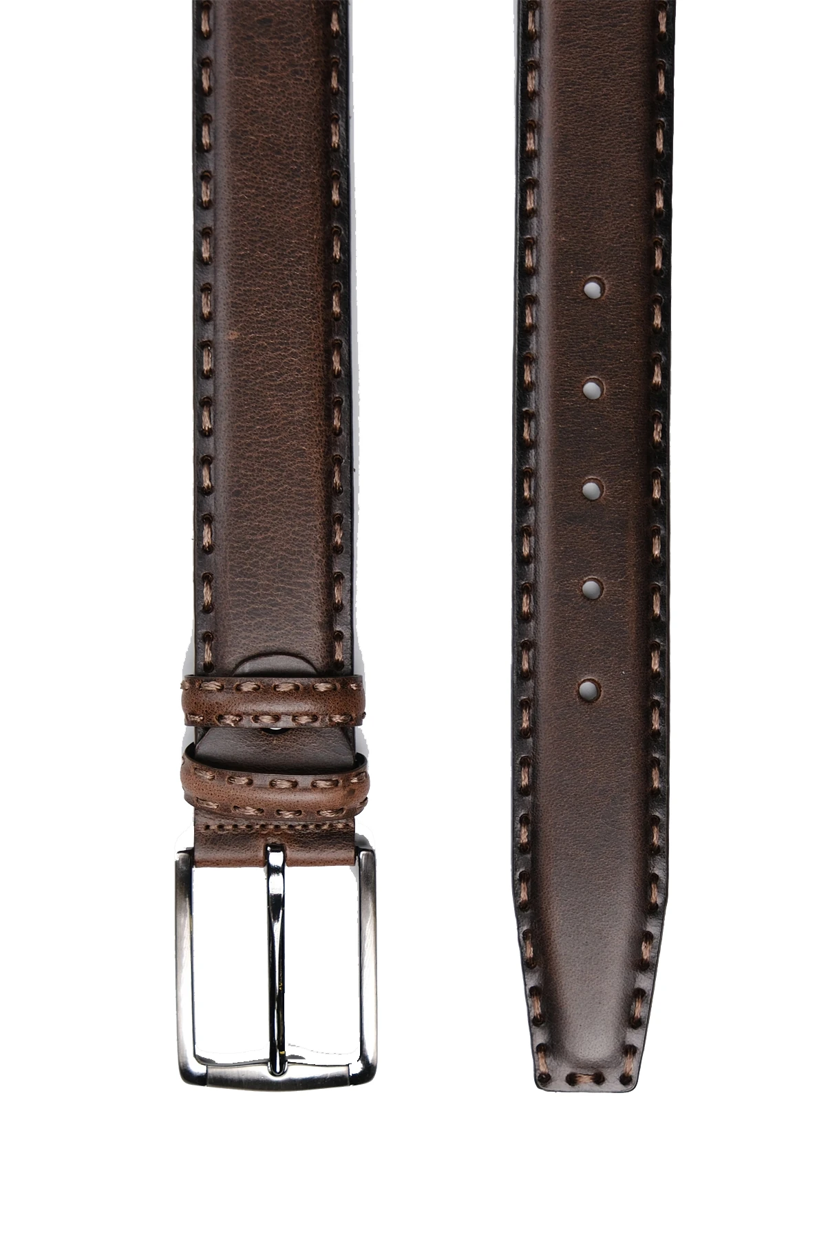 Hakiki Deri 4 CM Özel Saraç Dikişli Erkek Kemer 4 Adet - KAHVERENGİ,SİYAH,LACİVERT,TABA