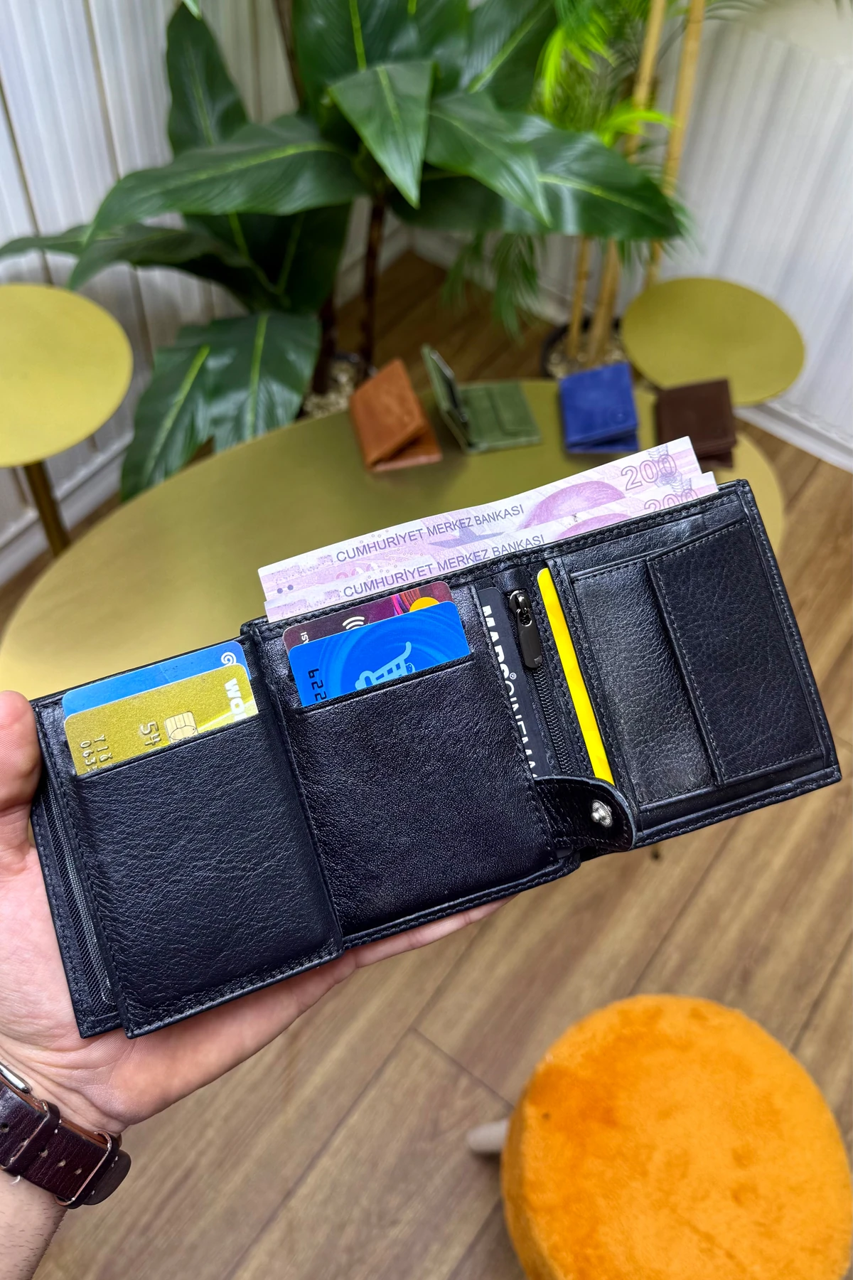 Florida Hakiki Deri Erkek Cüzdan ( UFAK VE KİBAR) - siyah