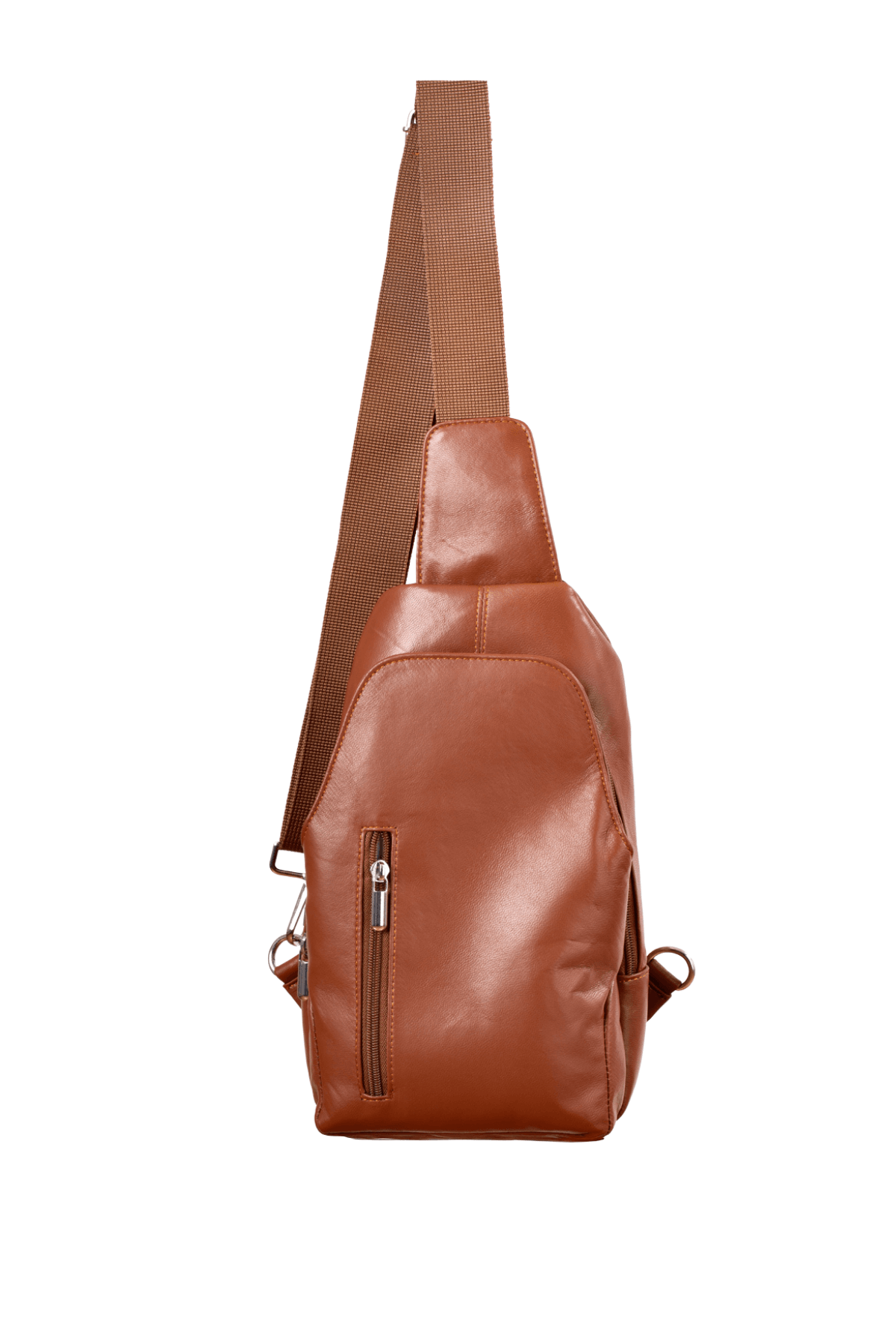 Unisex Taba Hakiki Deri Çapraz Badybag Omuz ve Göğüs Çantası (USB Çıkışlı)