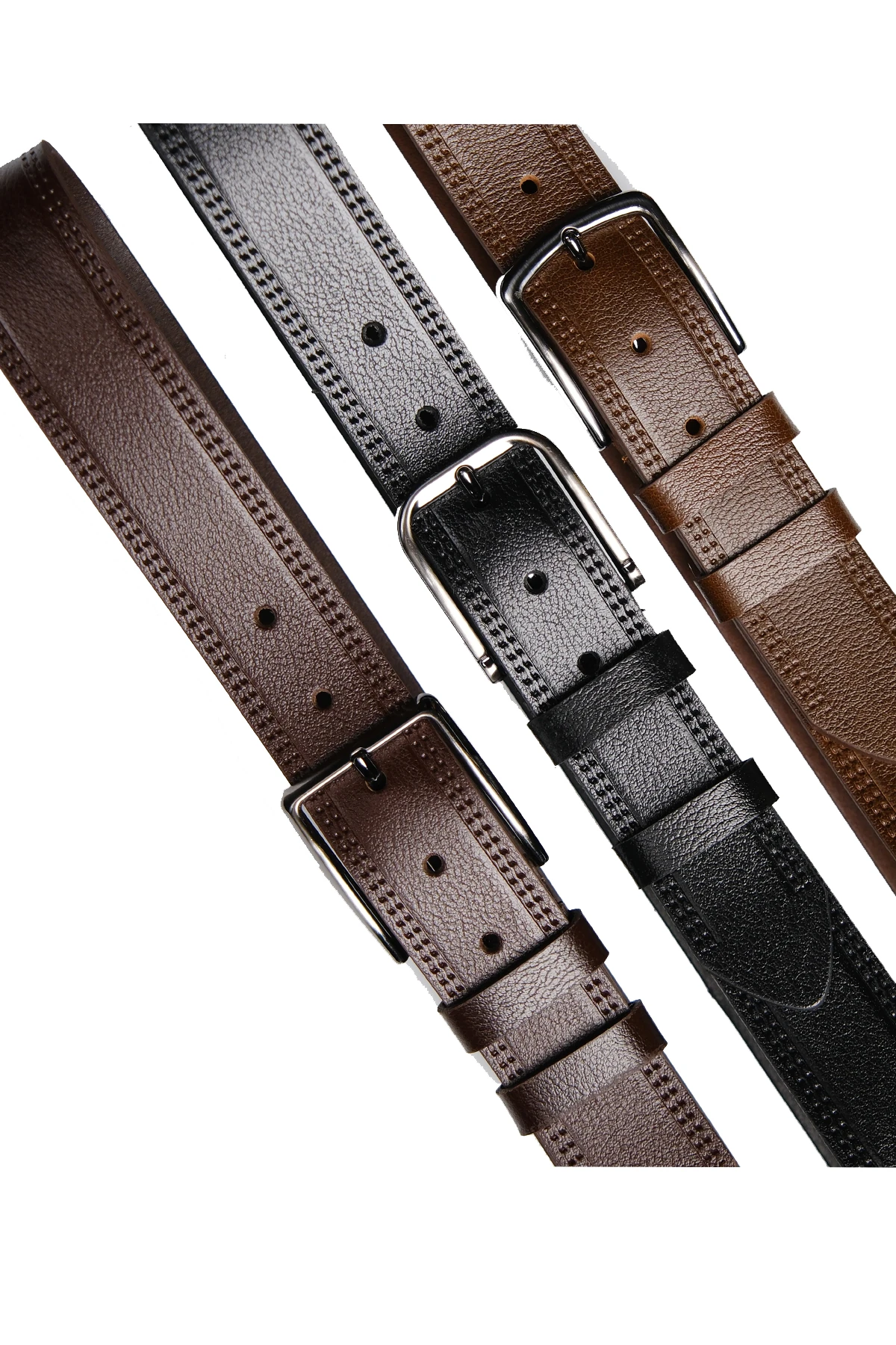 Hakiki Deri Özel Çift Dikişli 4 CM Klasik Erkek Kemer