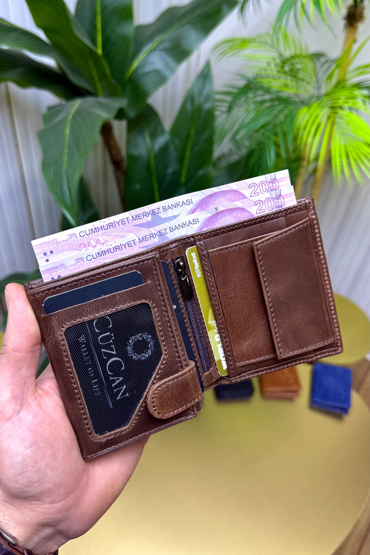 Florida Hakiki Deri Erkek Cüzdan ( UFAK VE KİBAR) - kahverengi