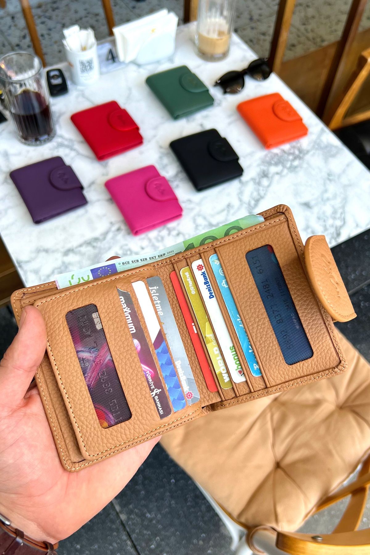 Miosa Hakiki Deri Kadın Cüzdan Ufak Boy Şık ve Kullanışlı