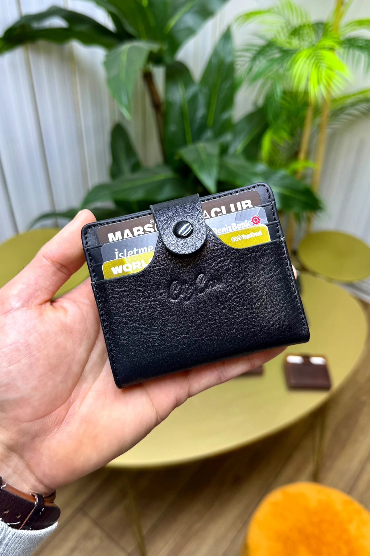 Enra Hakiki Deri Kartlık Cüzdan Kİbar Şık ve Kullanışlı - siyah