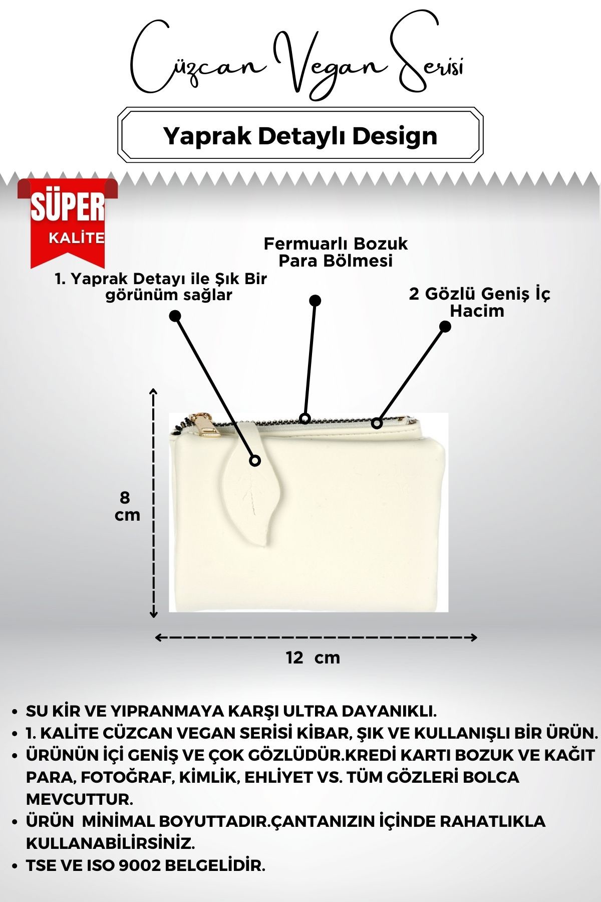  Yaprak Tokalı Kibar Model Kadın Cüzdan