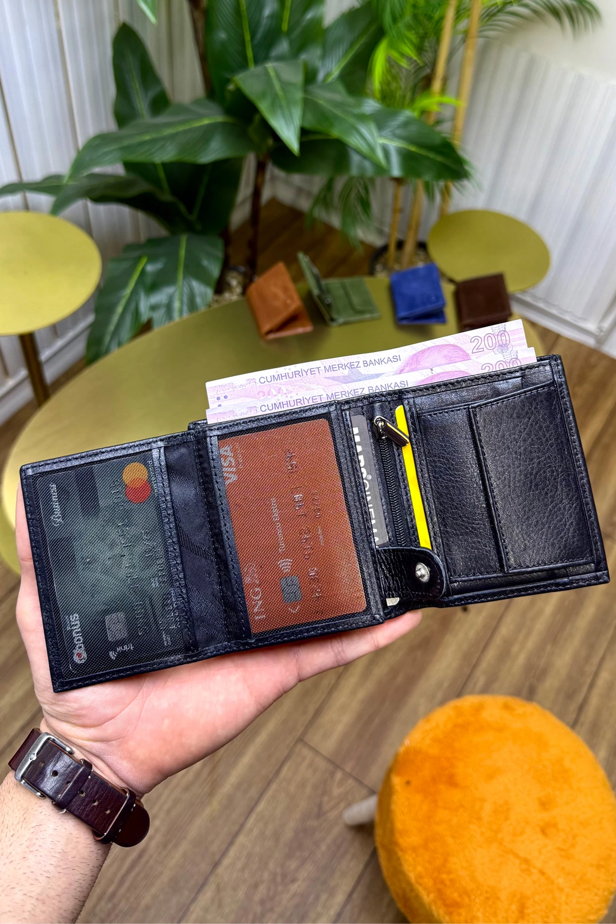 Florida Hakiki Deri Erkek Cüzdan ( UFAK VE KİBAR) - siyah