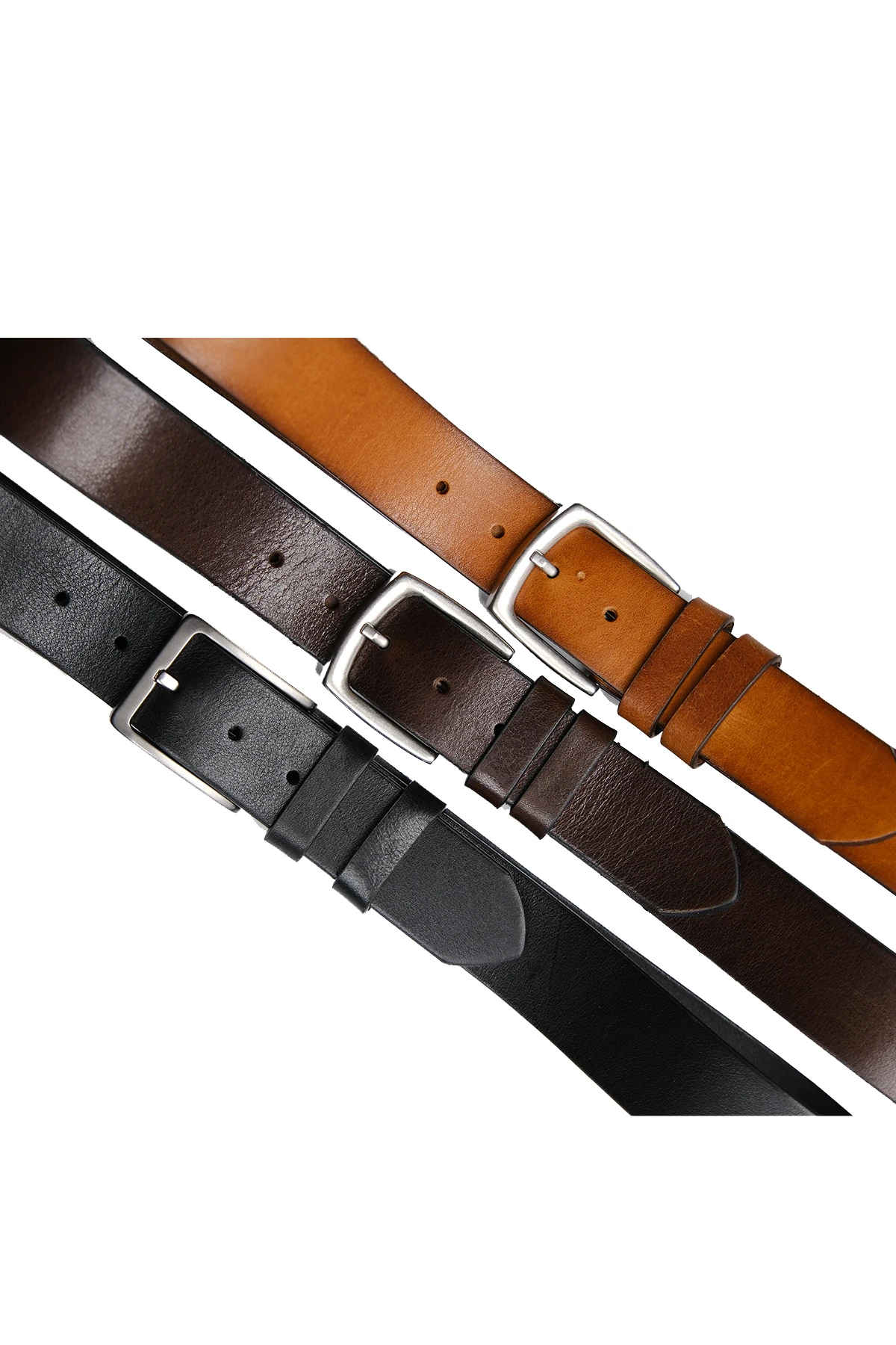 Hakiki Deri 4 CM Klasik Düz Erkek Kemer 3 Adet -KAHVERENGİ, SİYAH, TABA (KOT/KETEN)