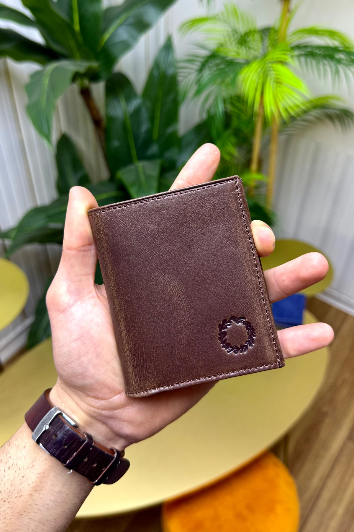 Florida Hakiki Deri Erkek Cüzdan ( UFAK VE KİBAR) - kahverengi