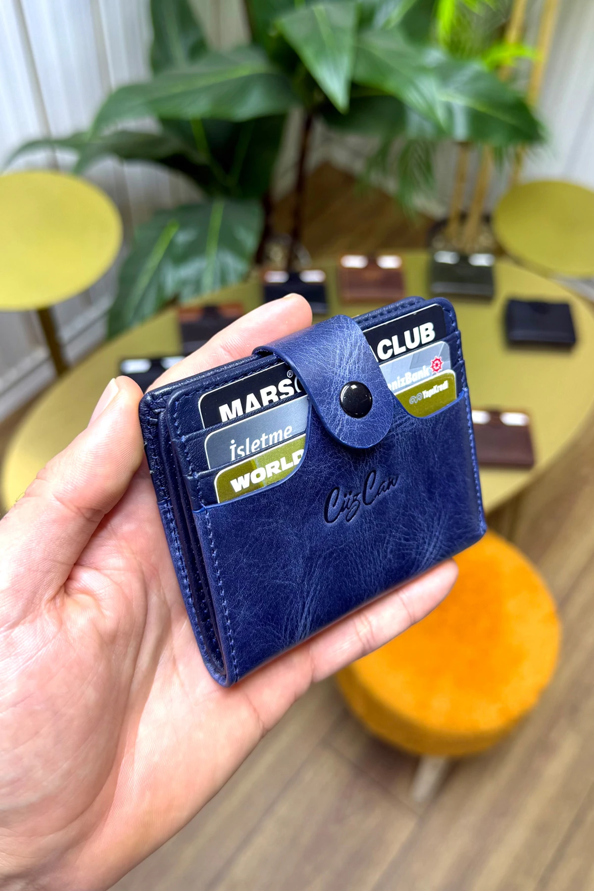 Enra Hakiki Deri Kartlık Cüzdan Kİbar Şık ve Kullanışlı - lacivert