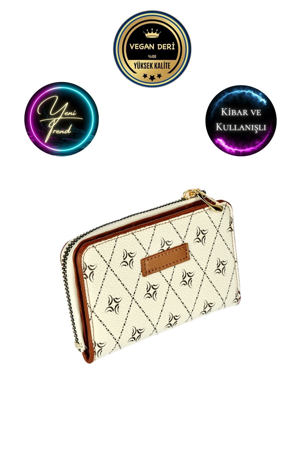 Monogram Desen Kadın Cüzdan