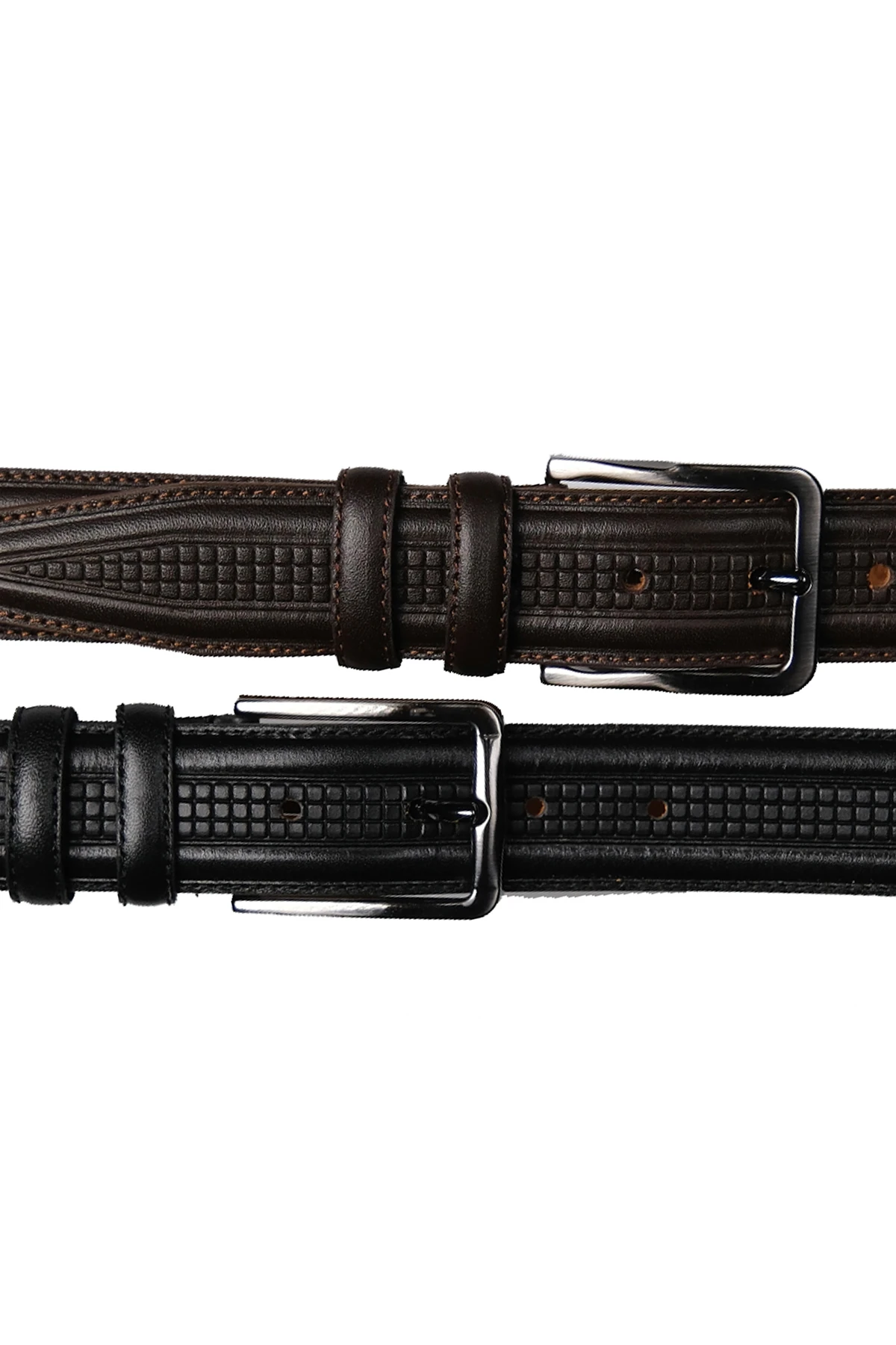 Hakiki Deri Hasır 3 CM Erkek Kemer (KUMAŞ/KETEN)