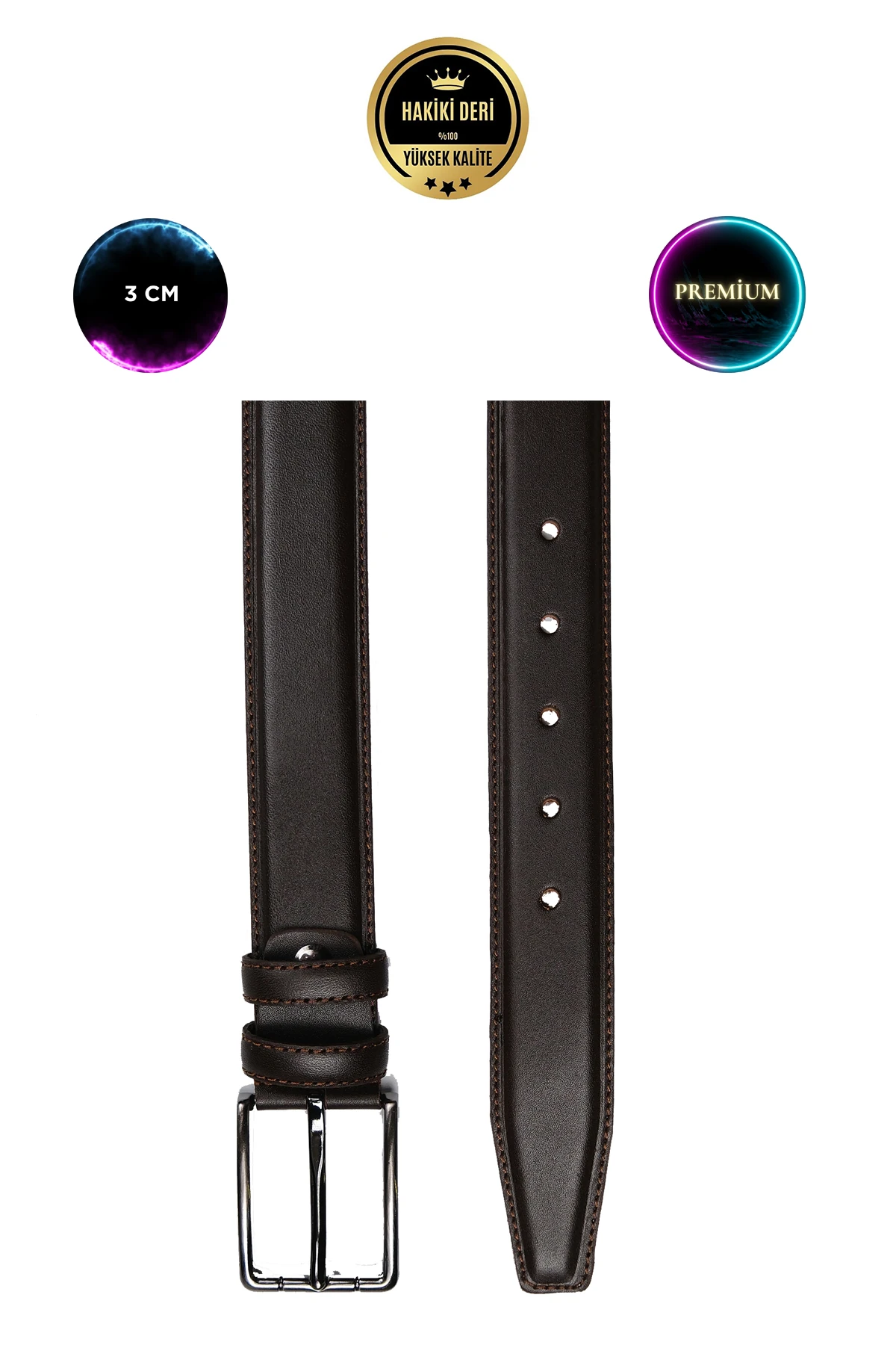 Hakiki Deri Premium 3 CM Erkek Kemer (KUMAŞ)