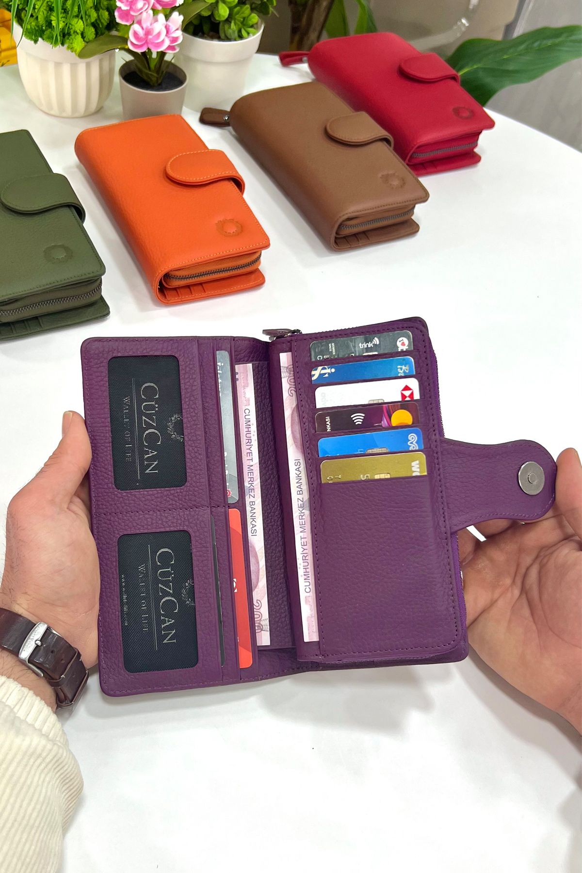 Bayern Hakiki Deri Ultra Kullanışlı Kadın Cüzdan