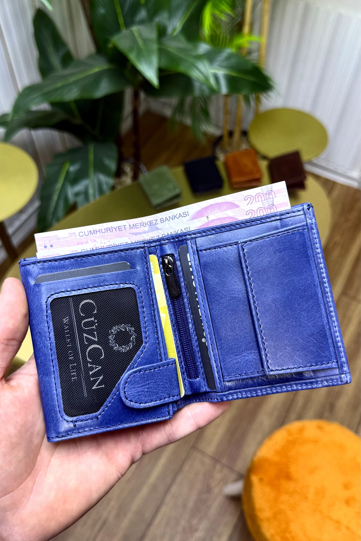 Florida Hakiki Deri Erkek Cüzdan ( UFAK VE KİBAR) - lacivert