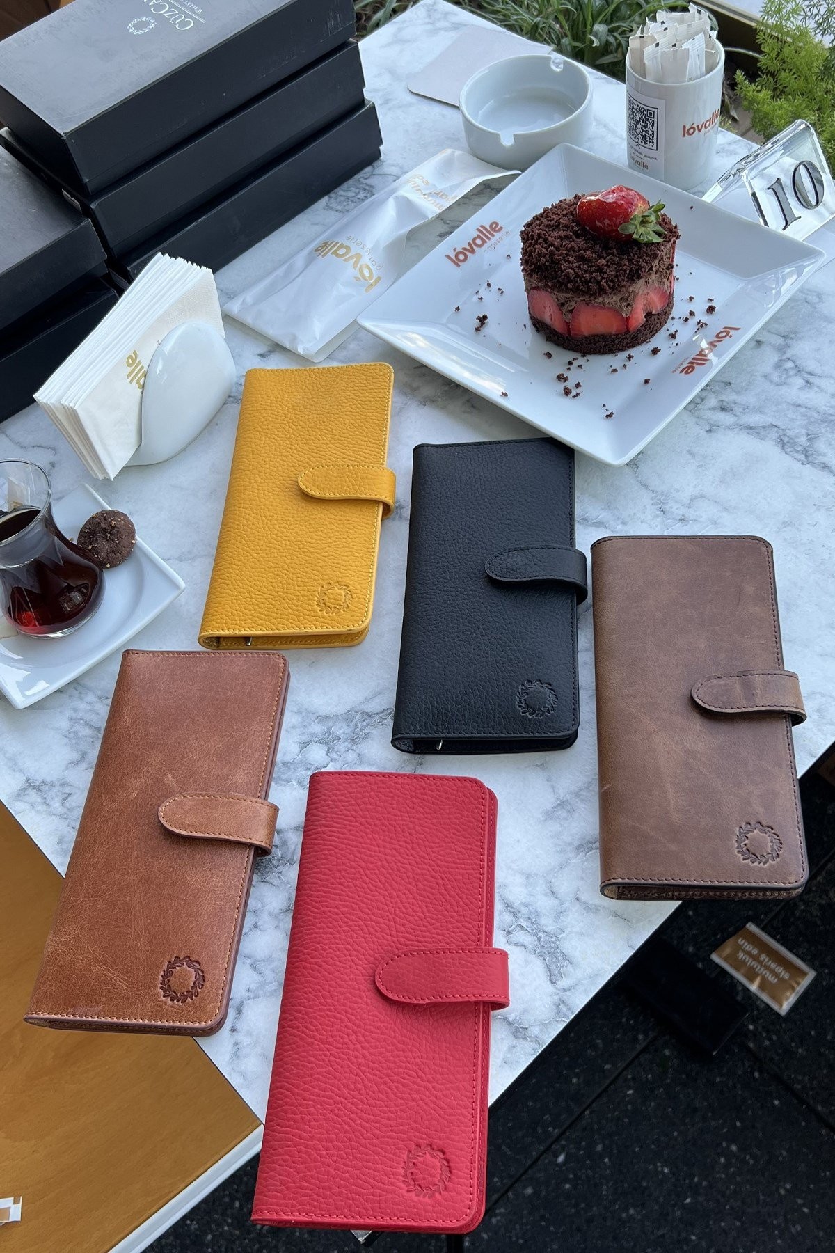 Creen Antrasit Gri Hakiki Deri Telefon Cüzdanı