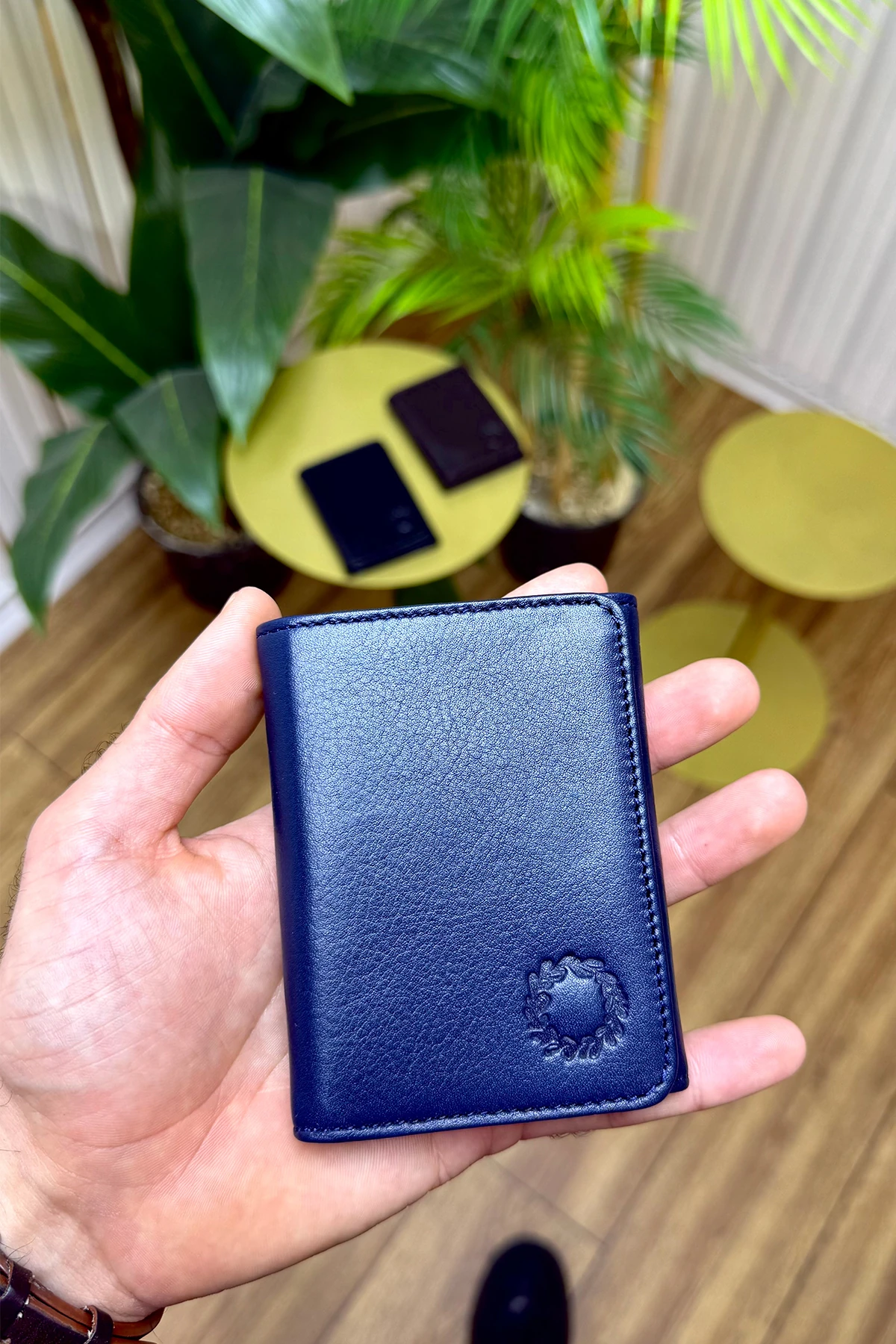 Roco Hakiki Deri Mıknatıslı Erkek Cüzdan Ufak ve Kullanışlı - lacivert