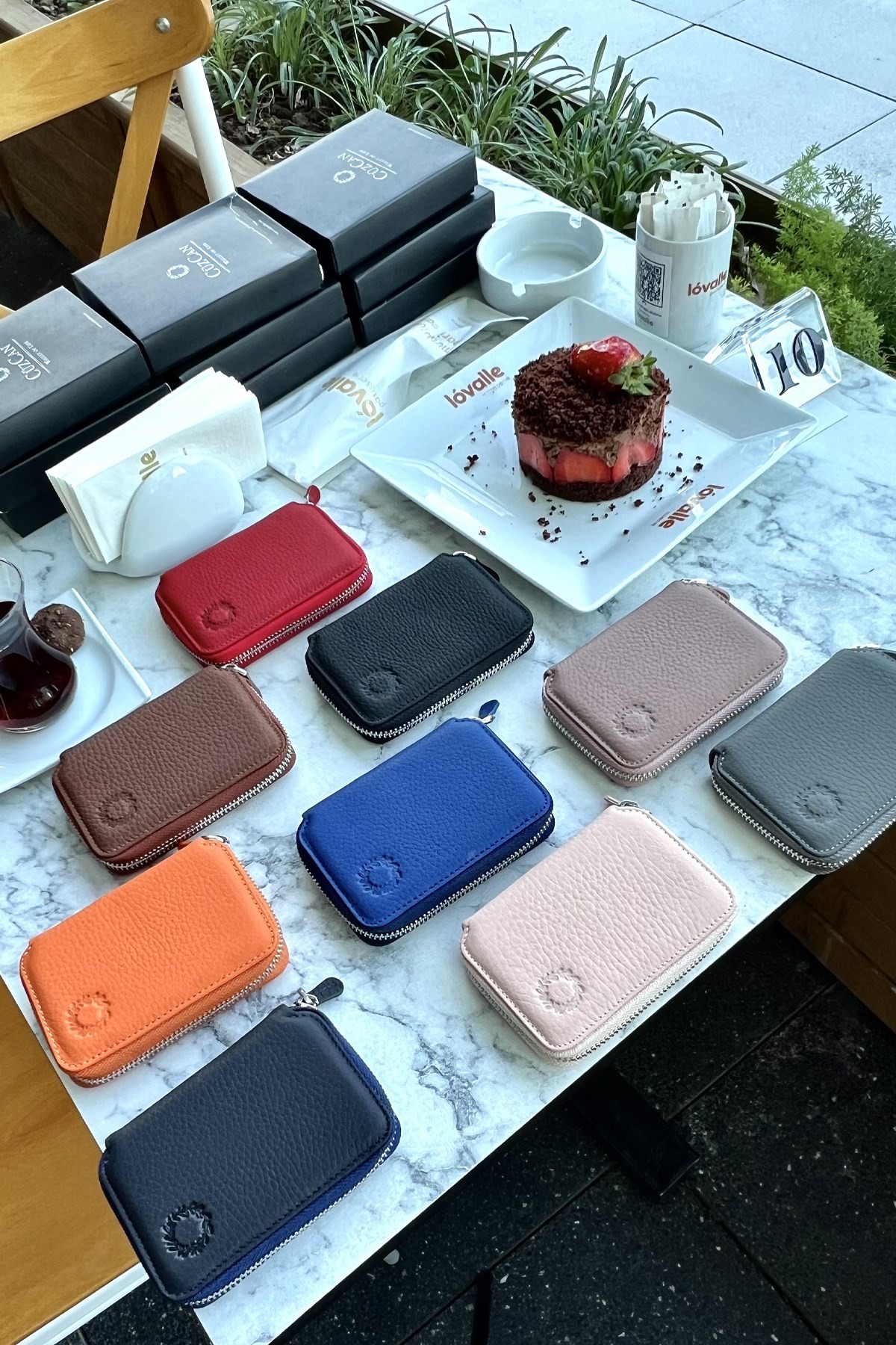 Mini Petty Kahve Unisex Fermuarlı Cüzdan