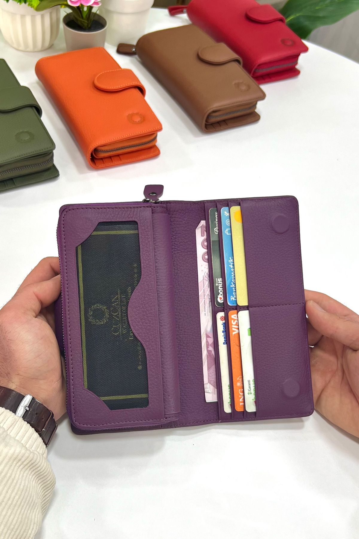 Bayern Hakiki Deri Ultra Kullanışlı Kadın Cüzdan