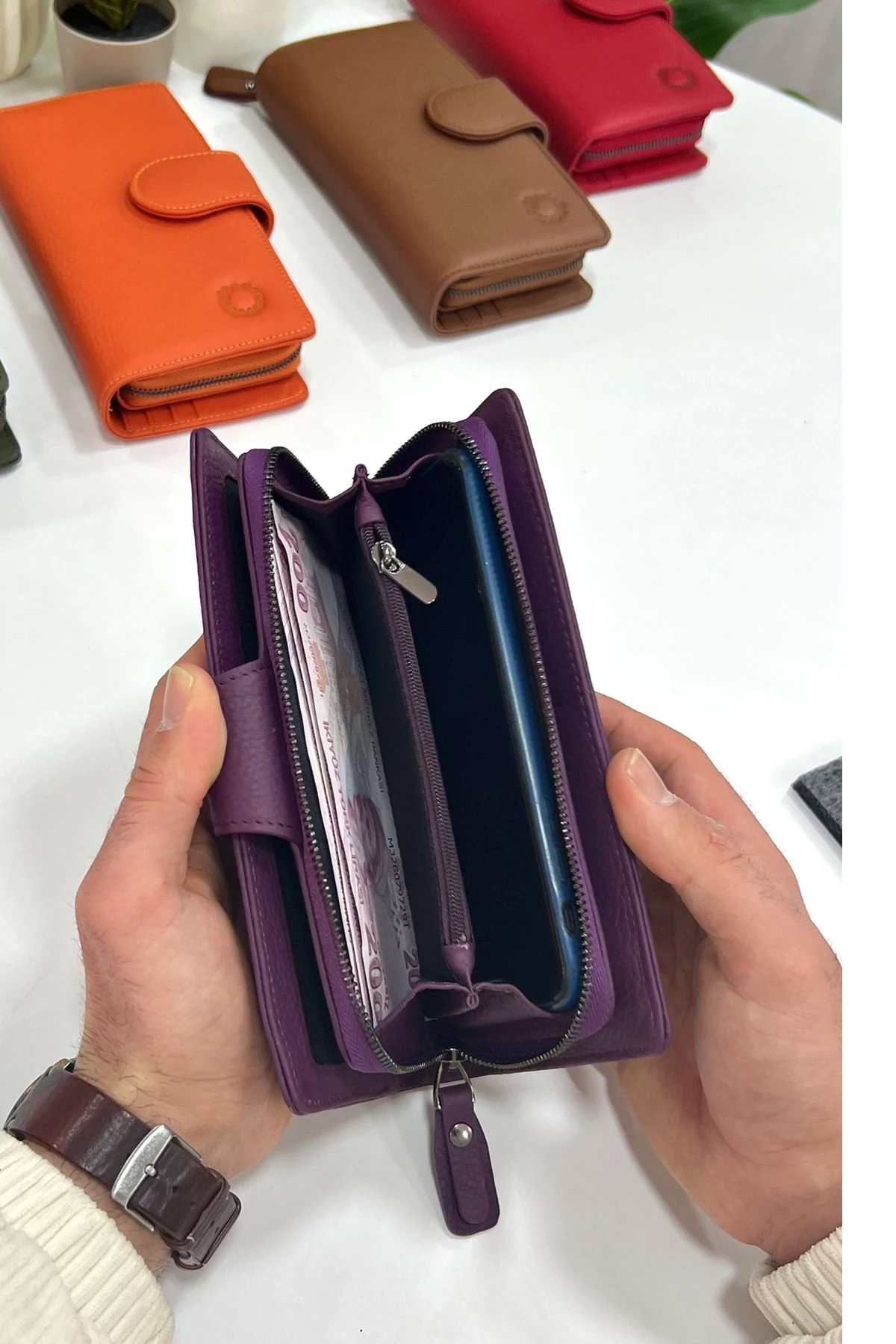 Bayern Hakiki Deri Ultra Kullanışlı Kadın Cüzdan